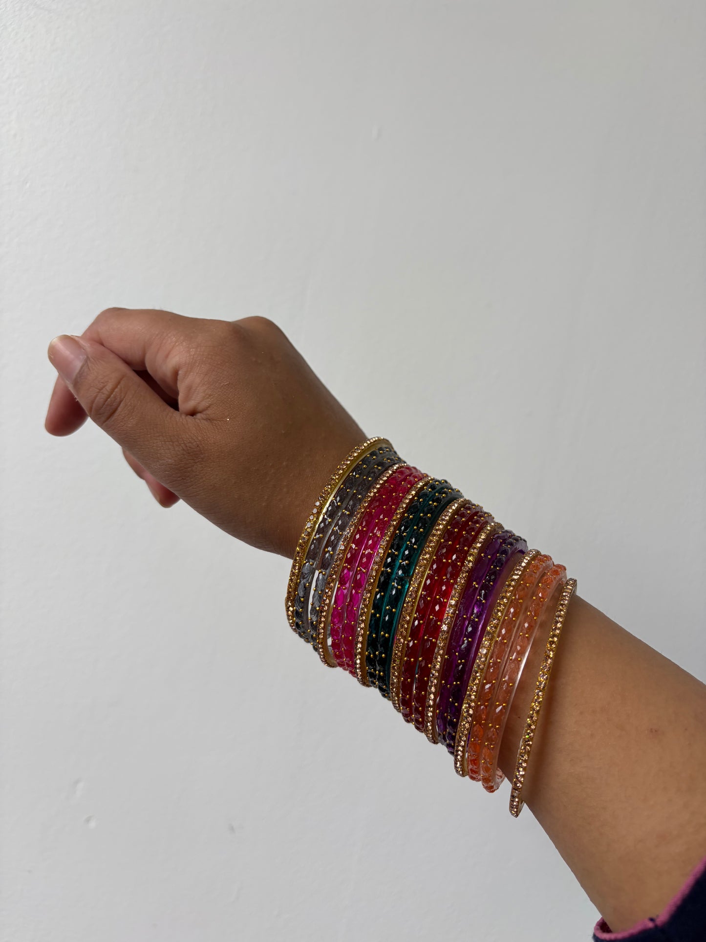 Glass bangle combo sets