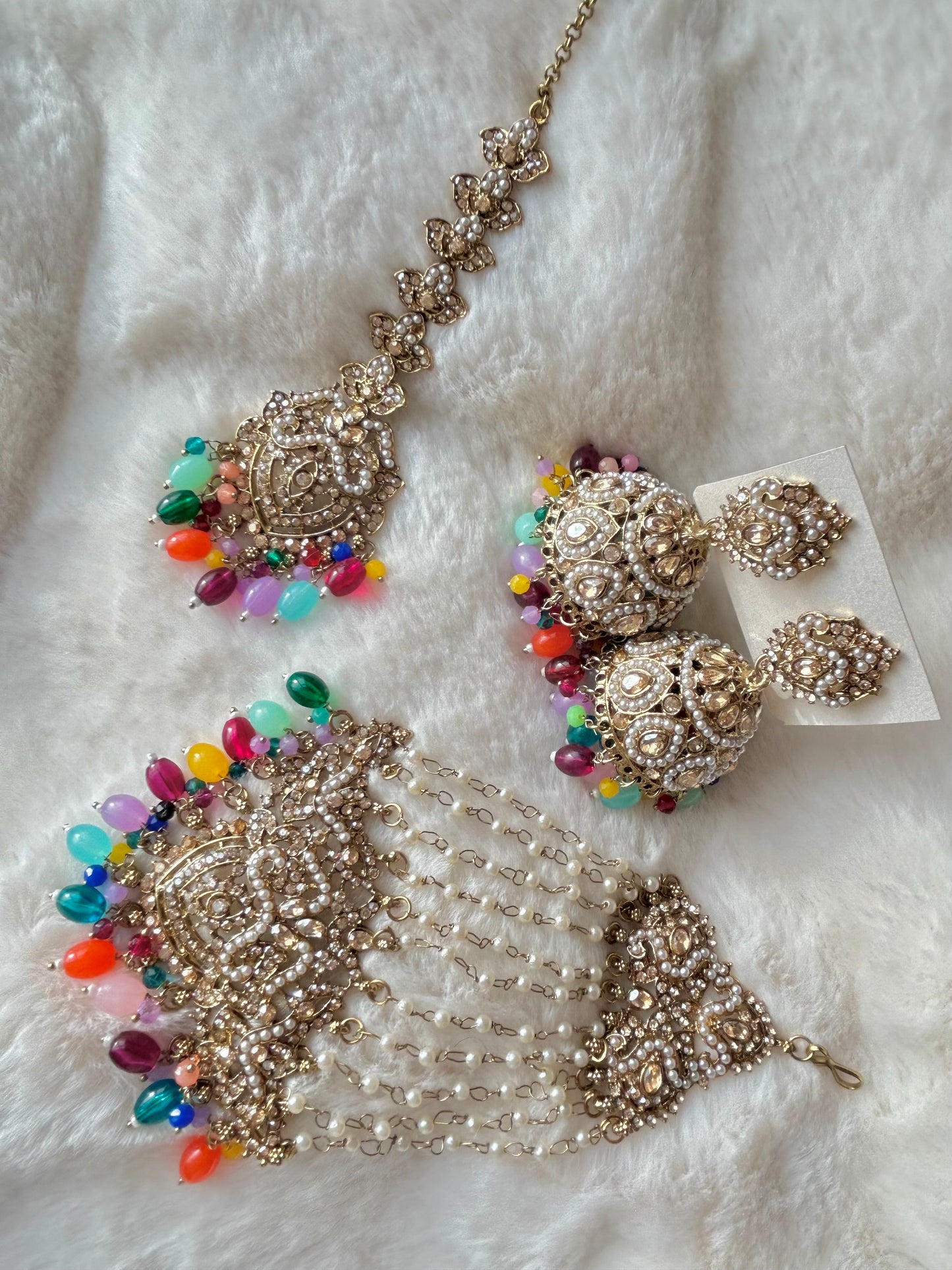 Afroza jhumar set ~ Multi