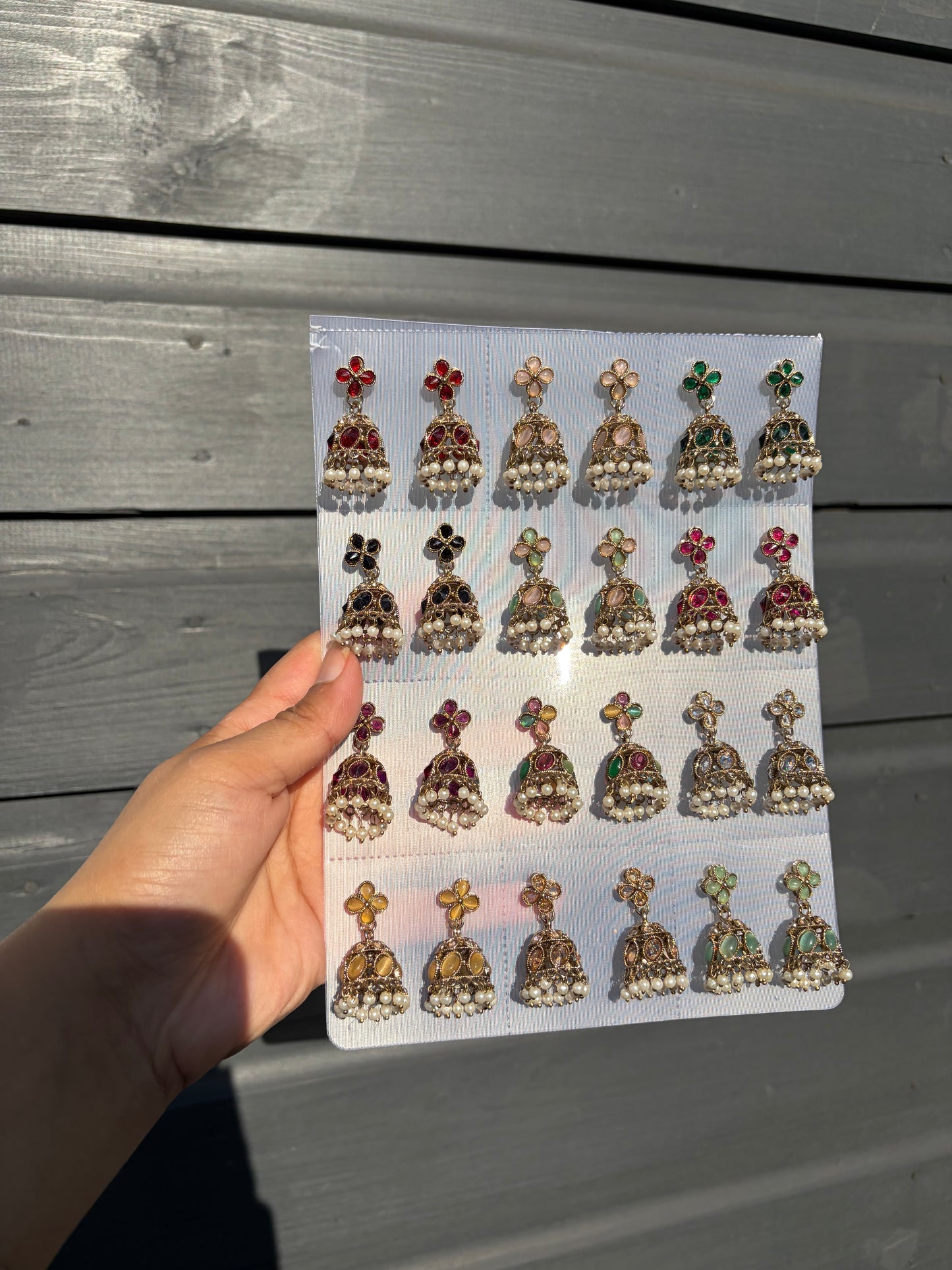 Rafiya mini jhumka set