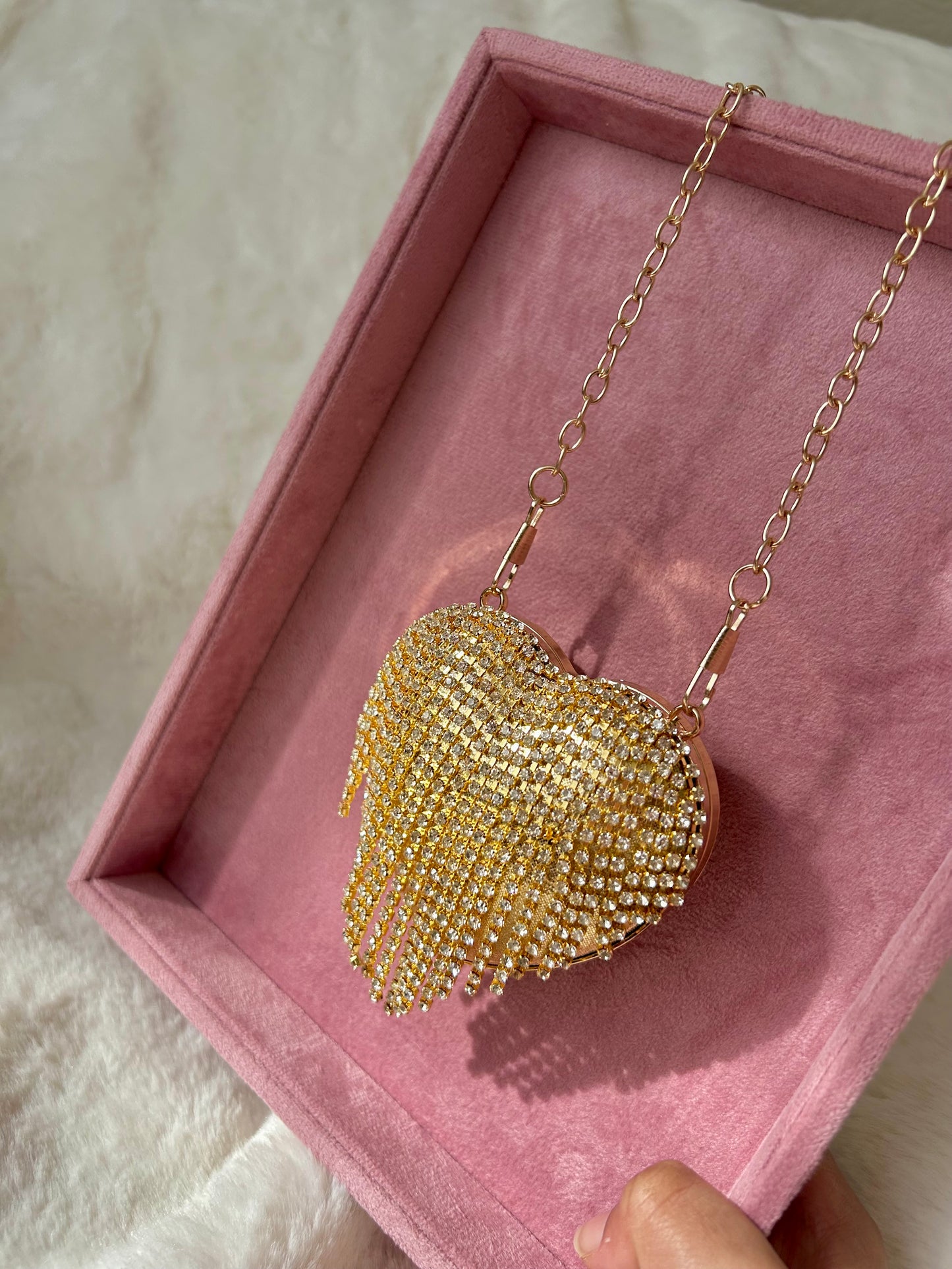 Davina mini clutch bag ~ Gold
