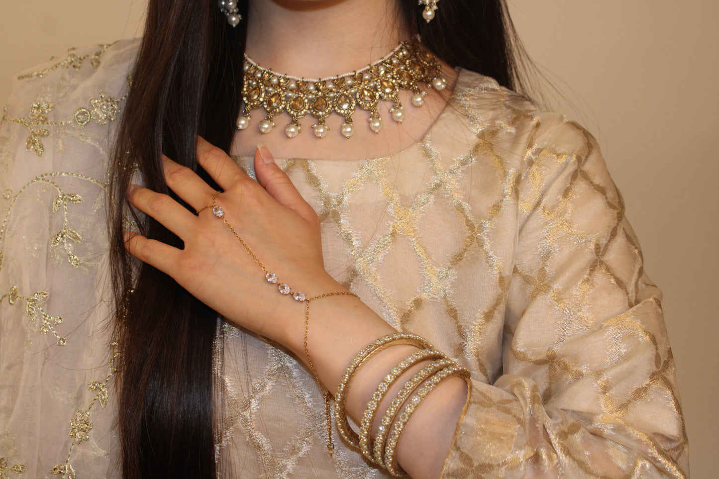 Sabeena floral bangles ~Gold