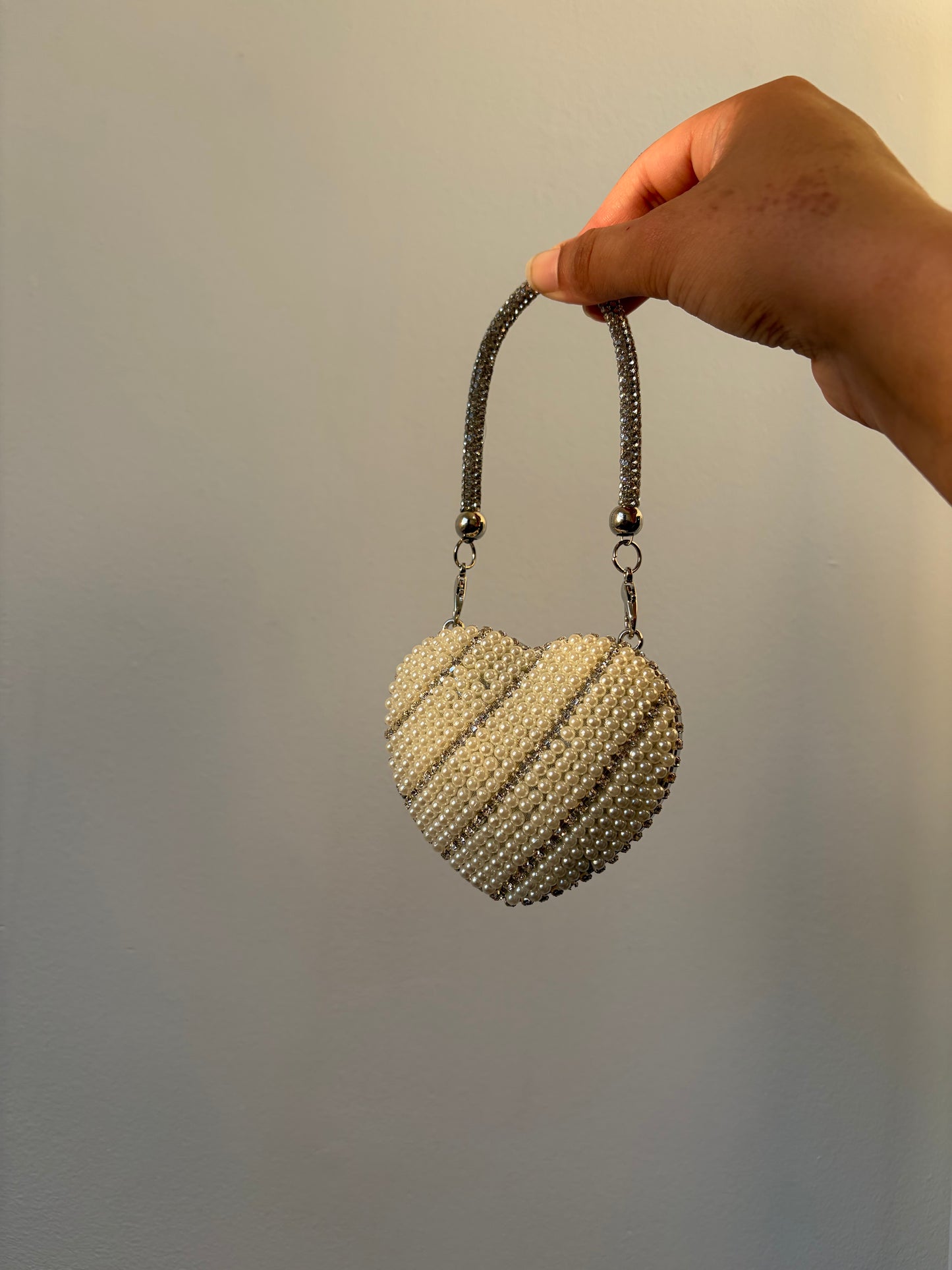Reeha mini clutch bag ~Silver