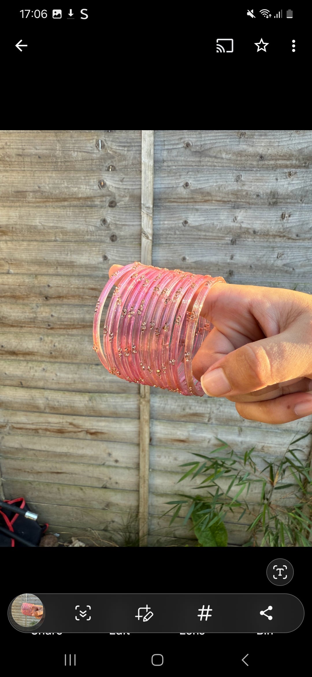 Rangeen glass bangle set ~ Pale/Dusty Pink