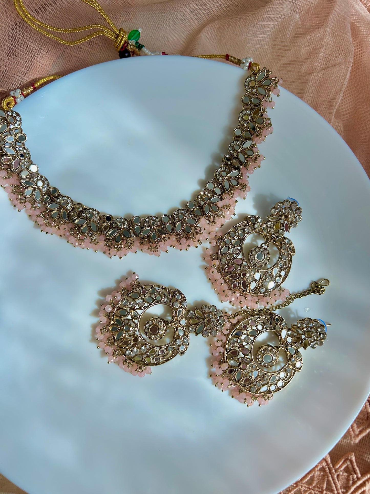 Sofia jewellery set ~Nude pink