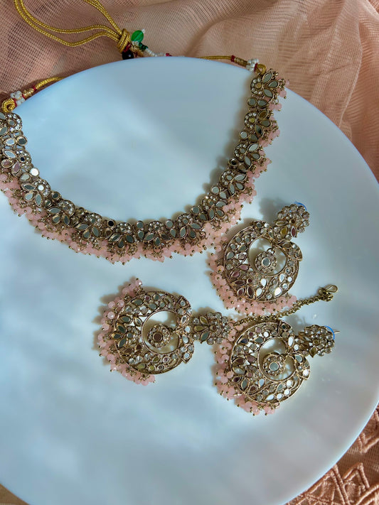 Sofia jewellery set ~Nude pink