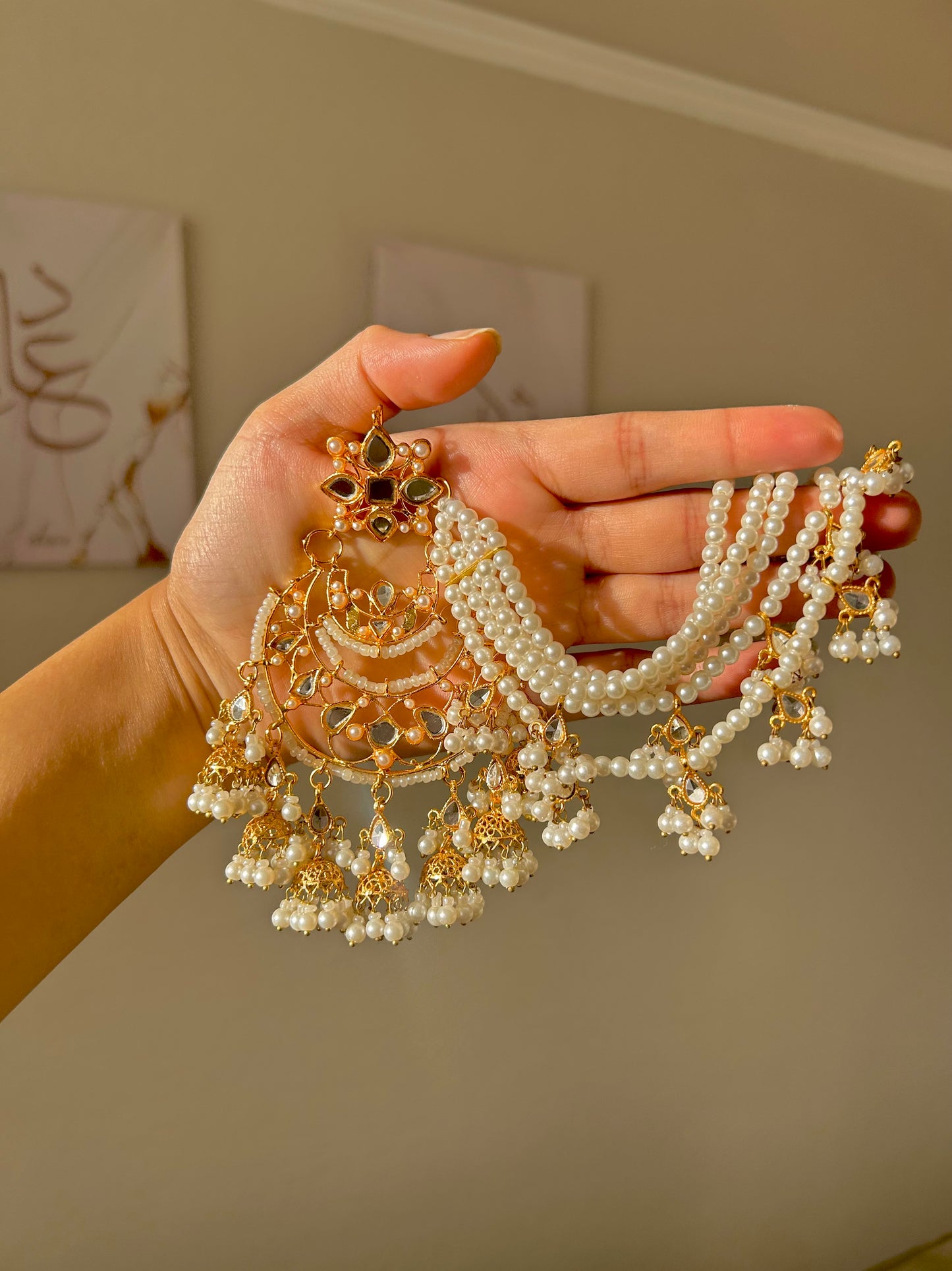 Shahanara kundan earrings