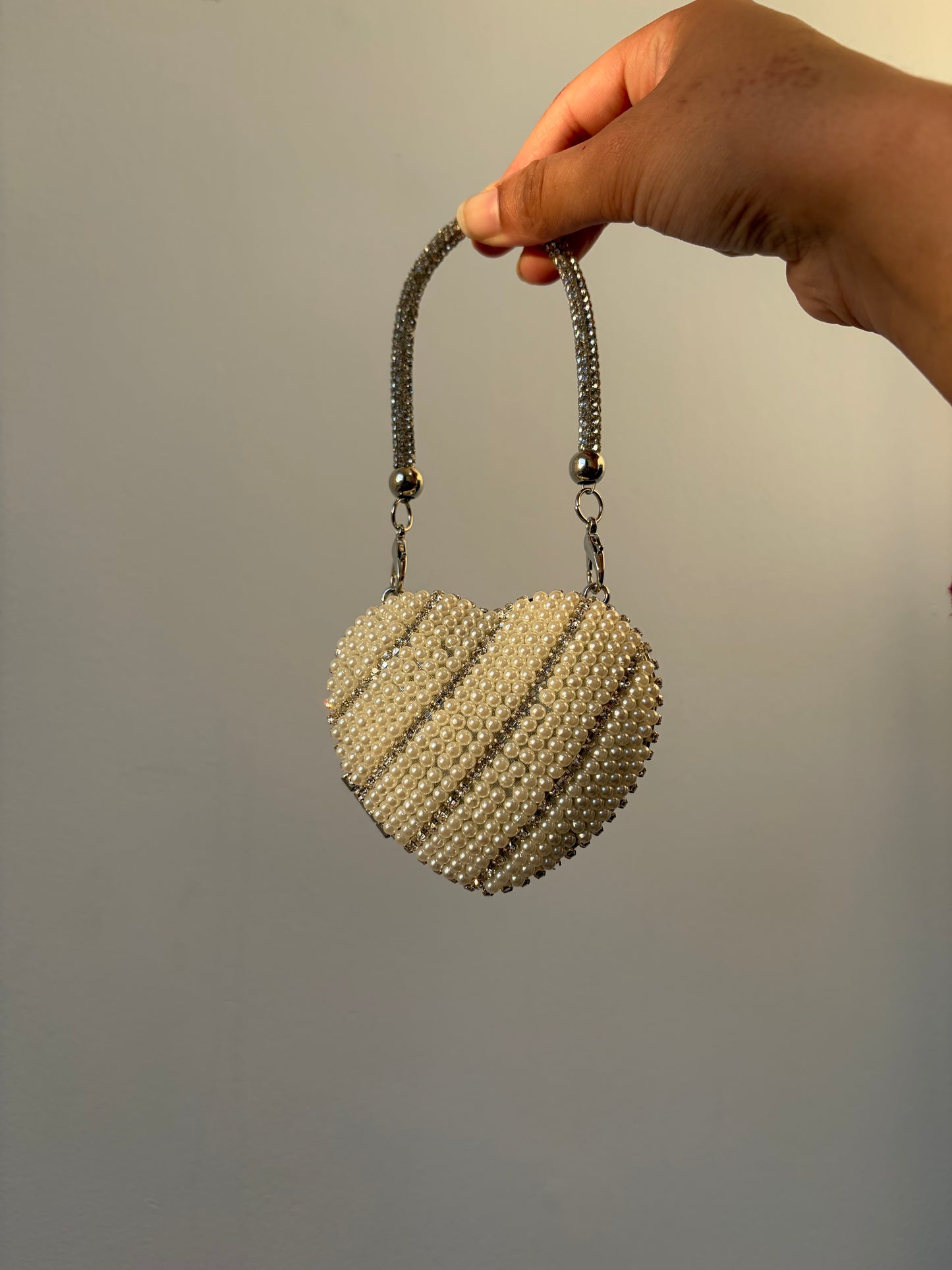 Reeha mini clutch bag ~Silver