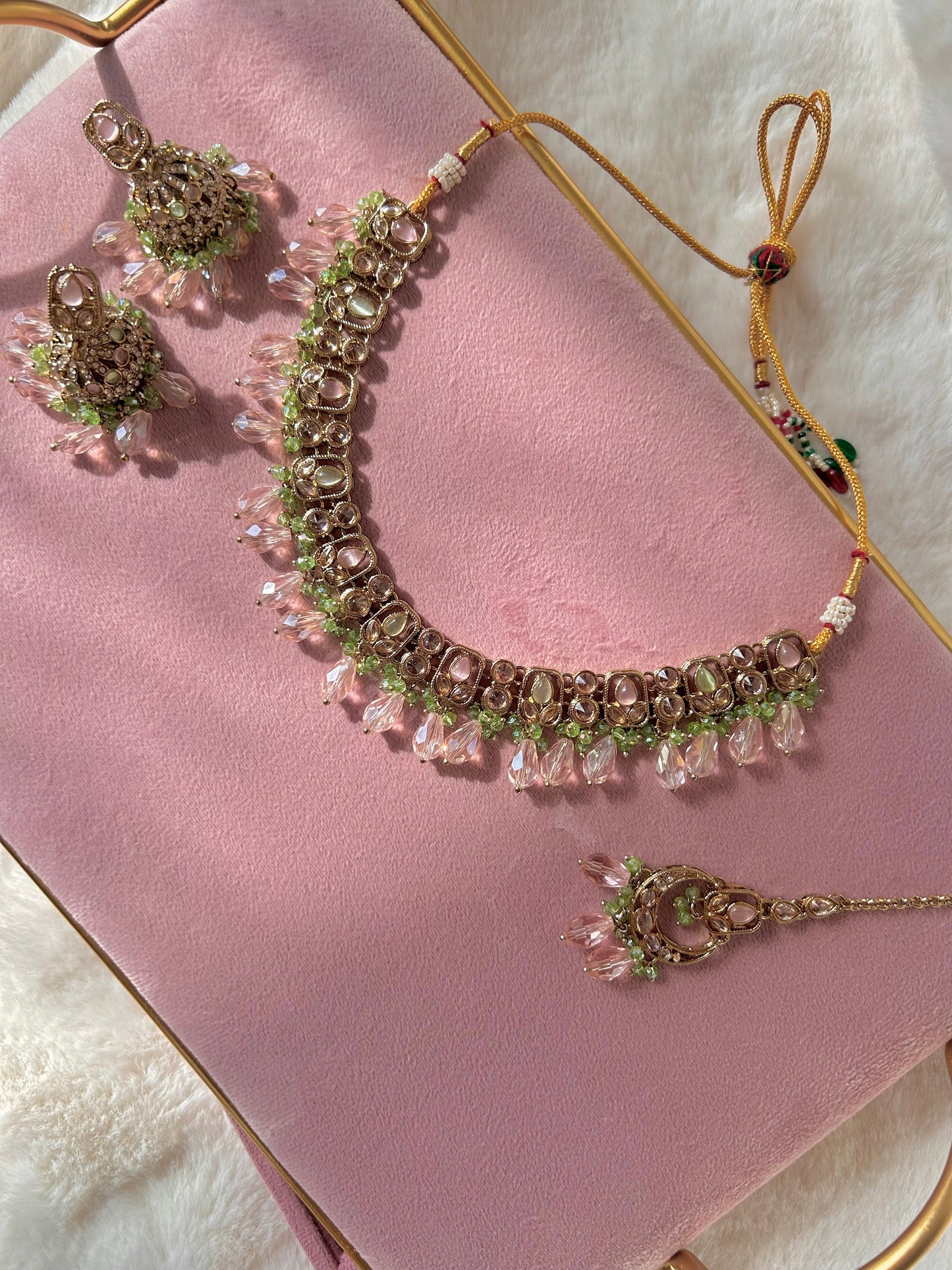 Preeti set ~ Pink & Green
