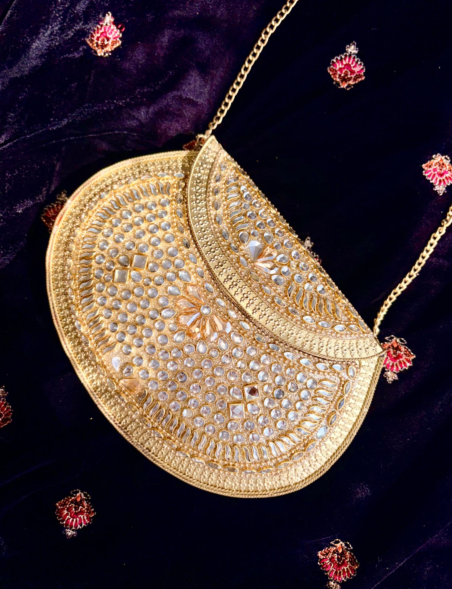 Irza kundan clutch bag