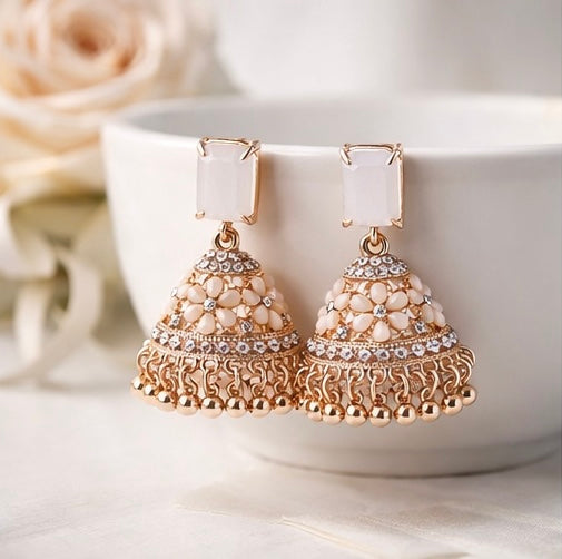 Gurleen pink jhumkas