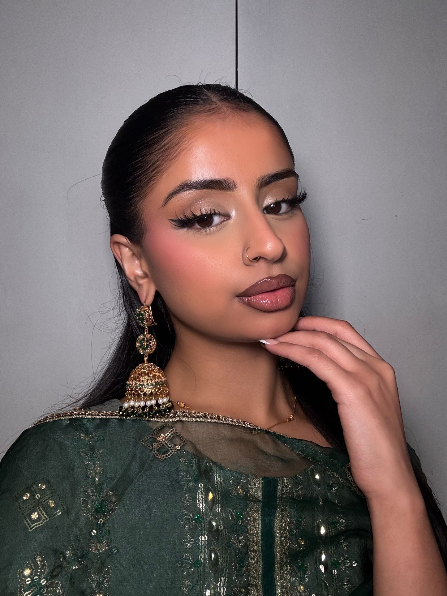 Nafeesa earrings ~ Dark Green