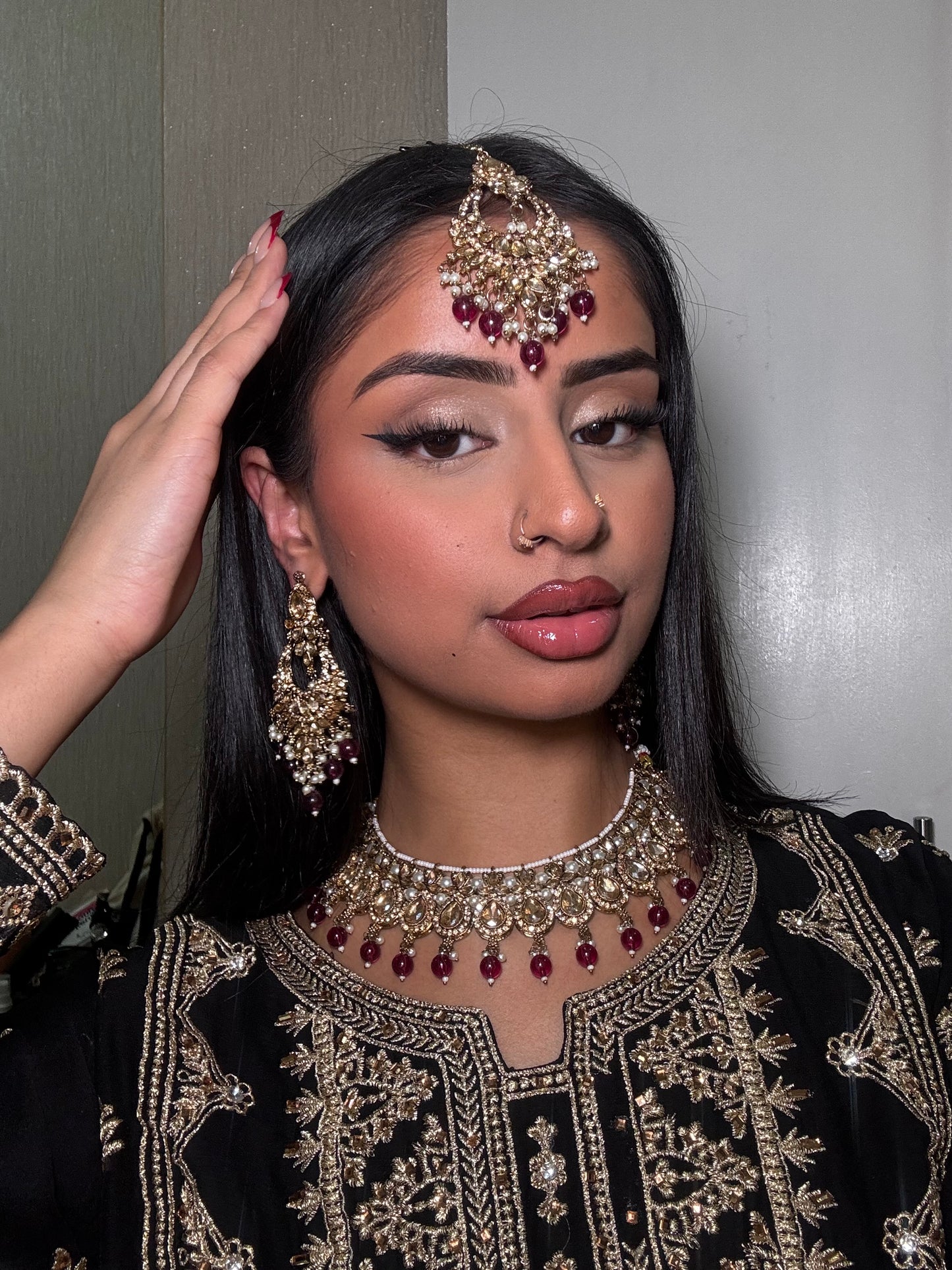 Farah jewellery set~ Dark purple