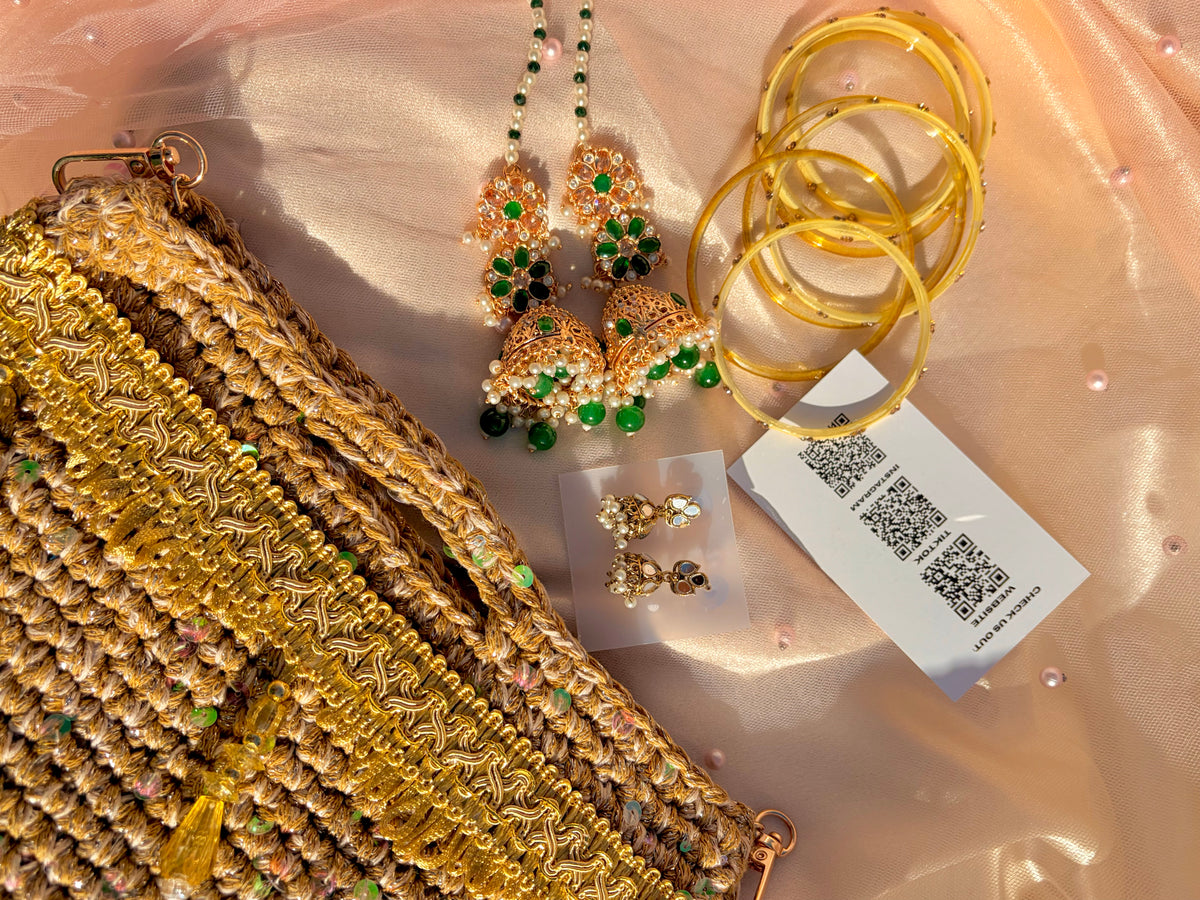 Crochet bag gift set ~ Champagne