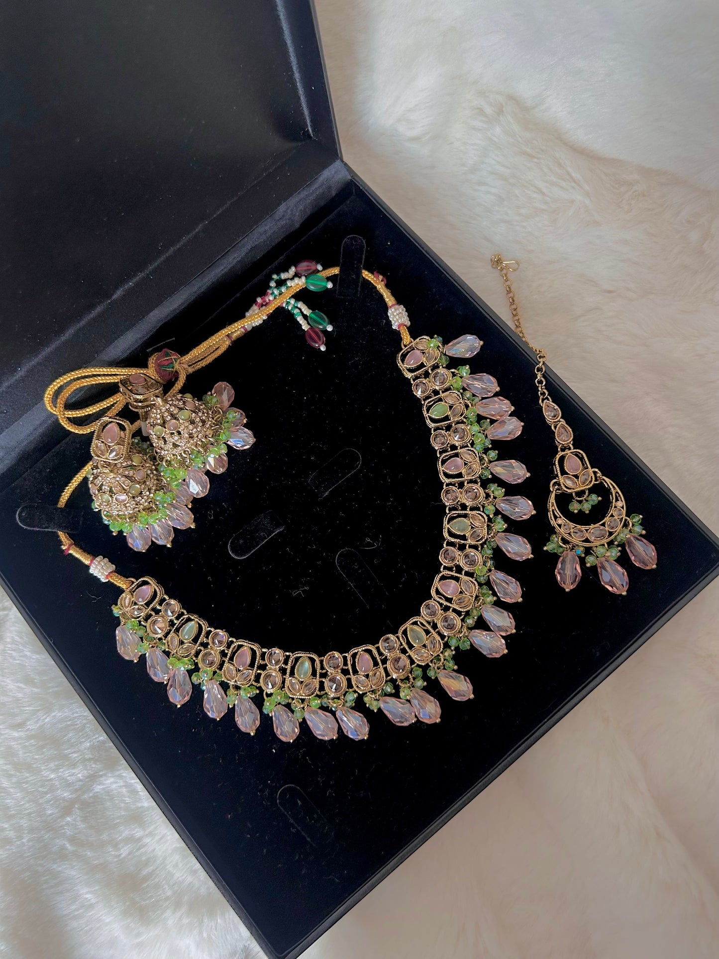 Preeti set ~ Pink & Green