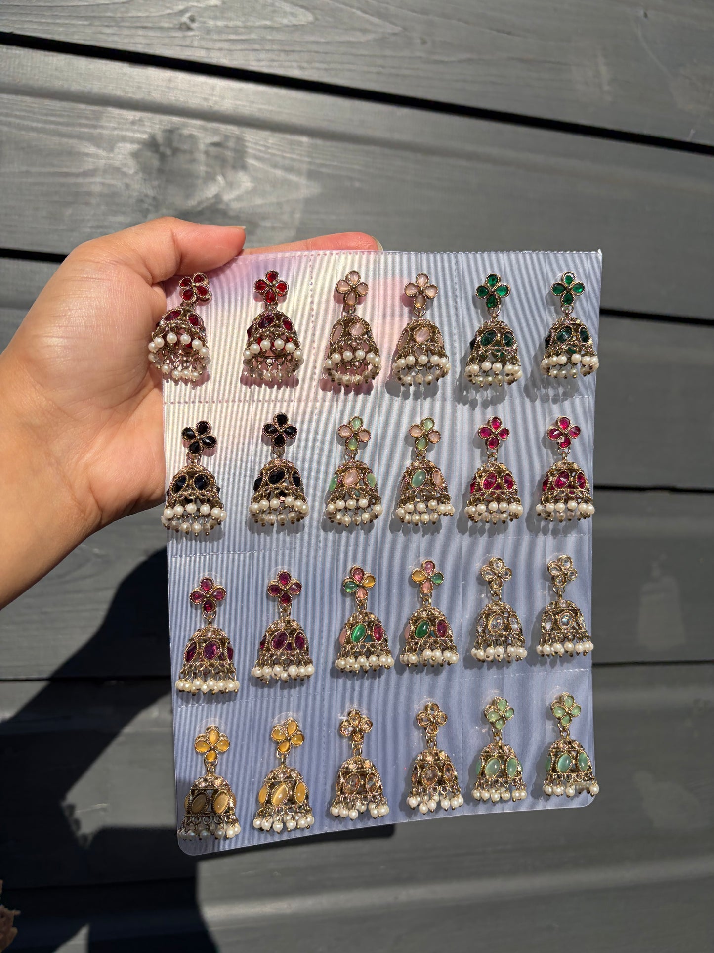 Rafiya mini jhumka set