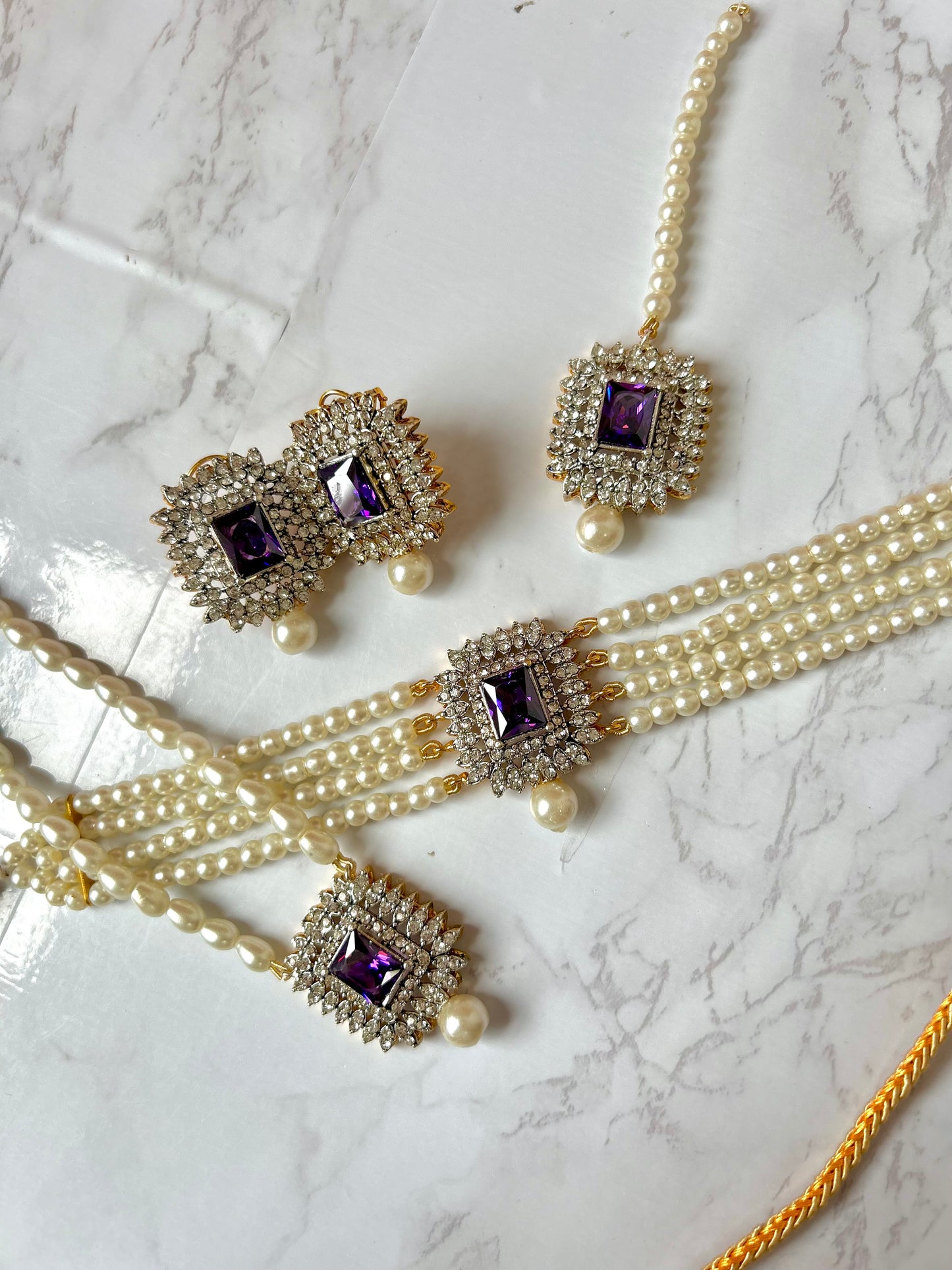 Asifa jewellery set - Purple
