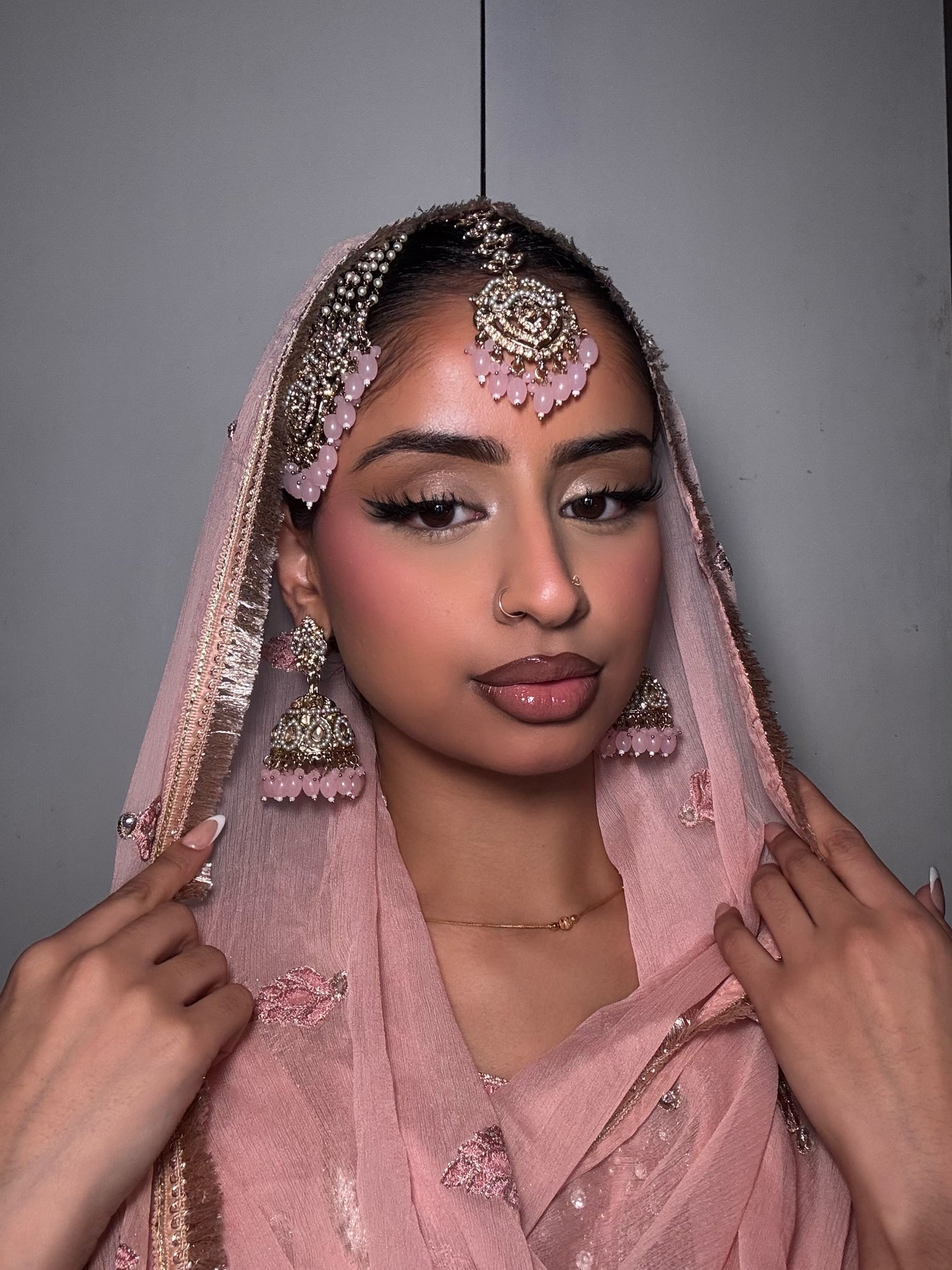 Afroza jhumar set ~ Pink