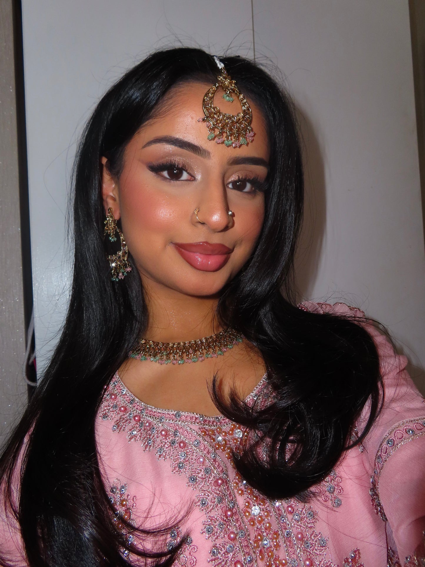 Ankita jewellery set ~Green and pink