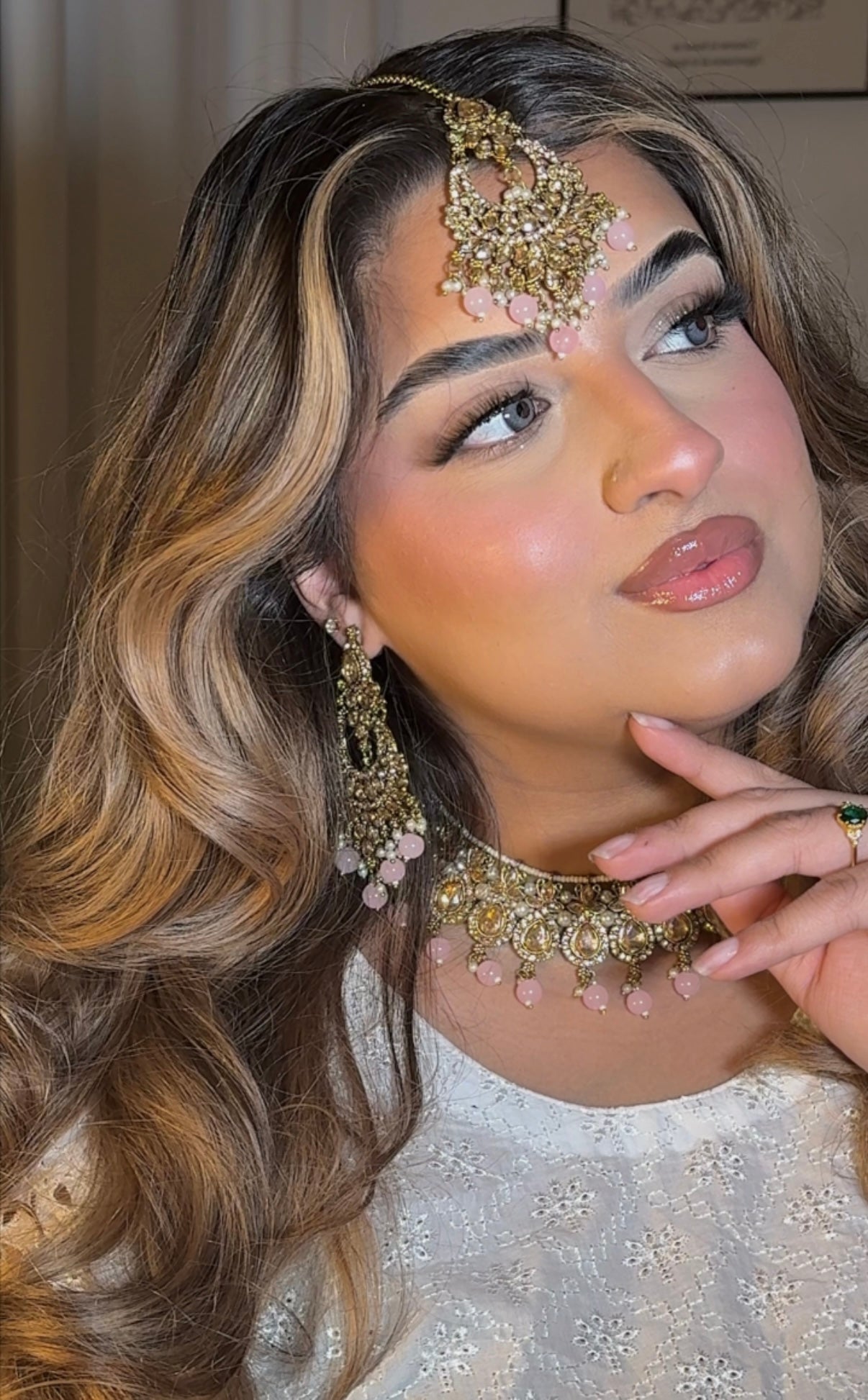 Farah jewellery set~ Pastel pink