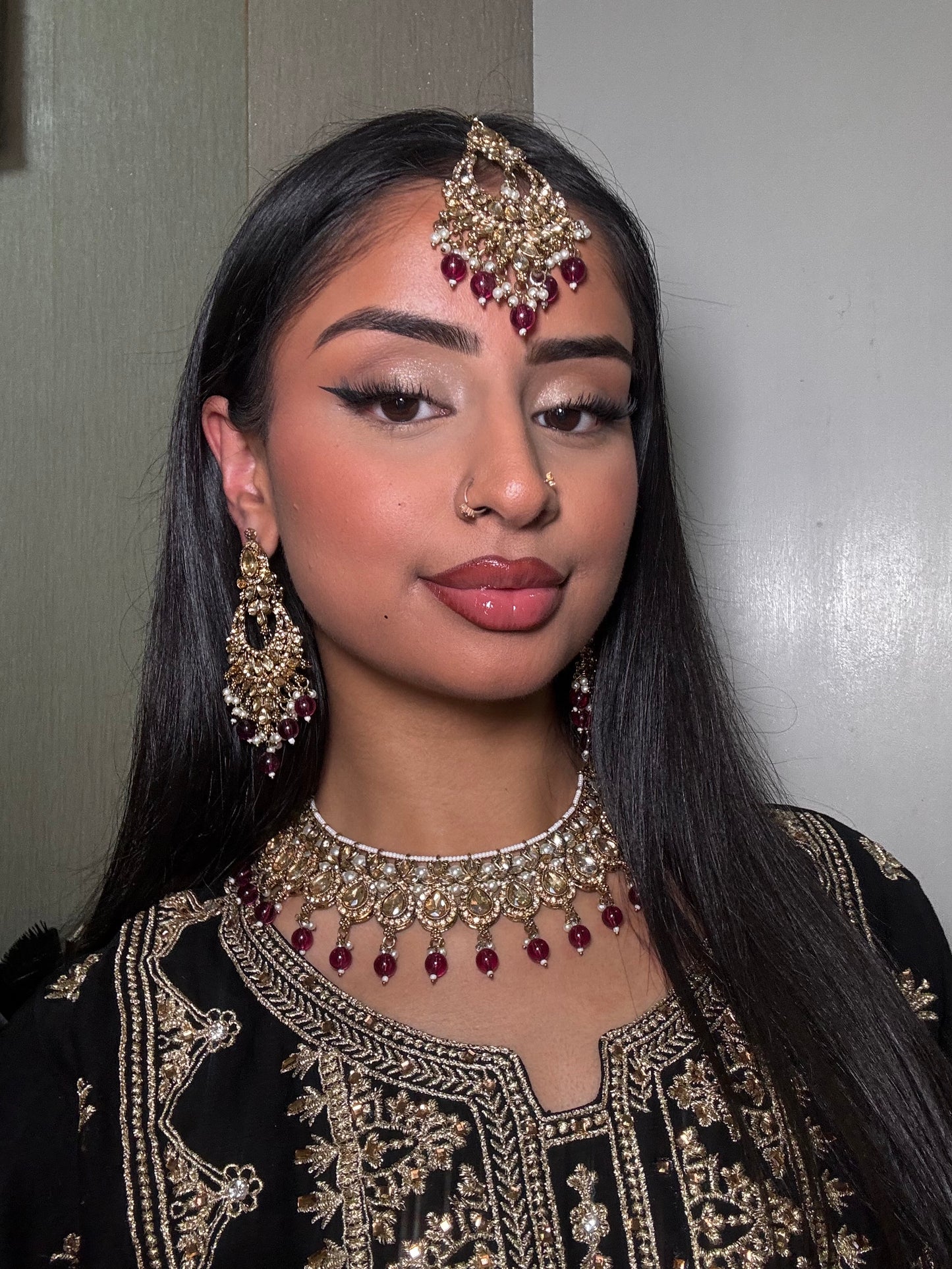Farah jewellery set~ Dark purple