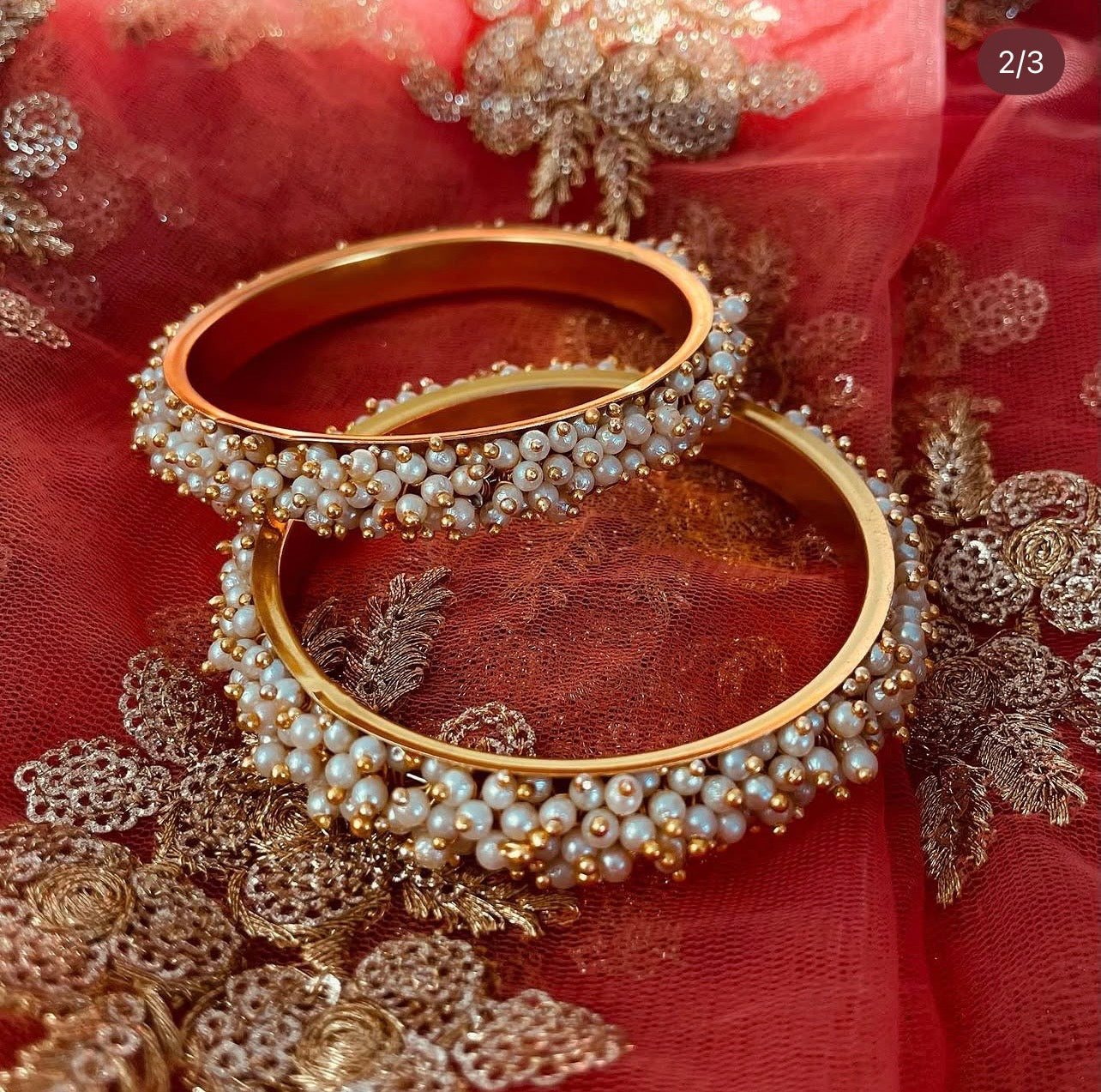 Cemal pearl bangles