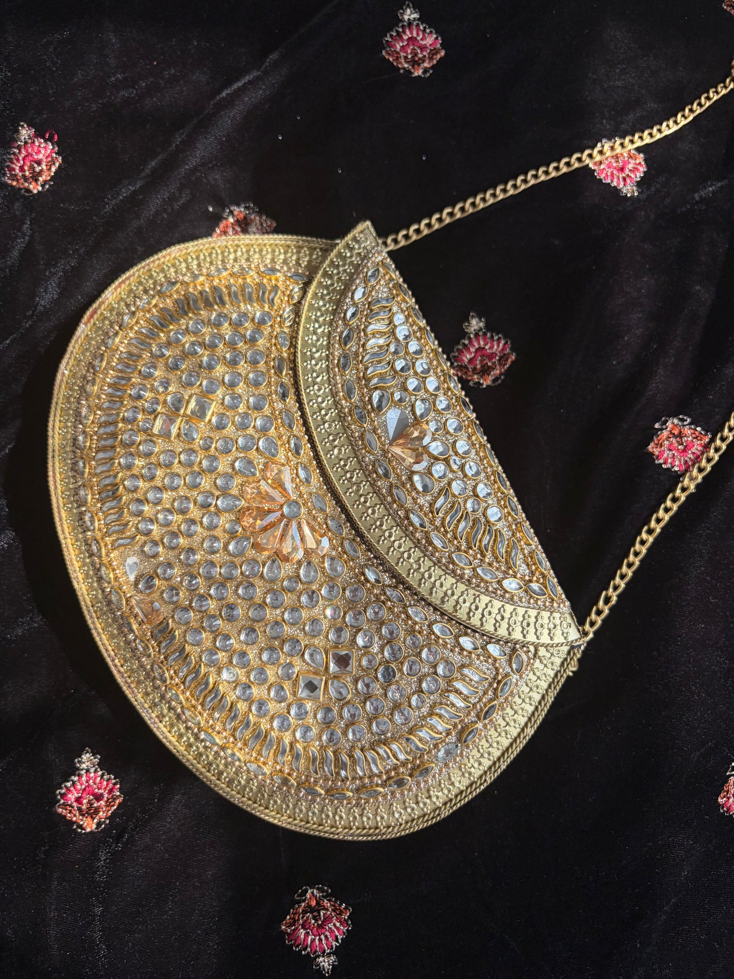 Irza kundan clutch bag