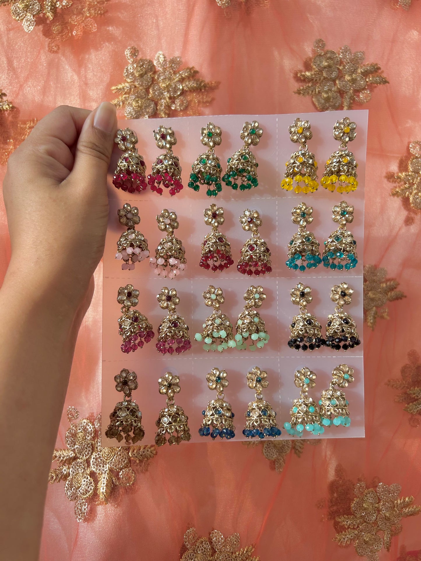 Natalia mini jhumka set (colours vary)