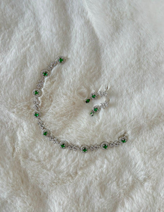 Maryam set ~ Green & Silver