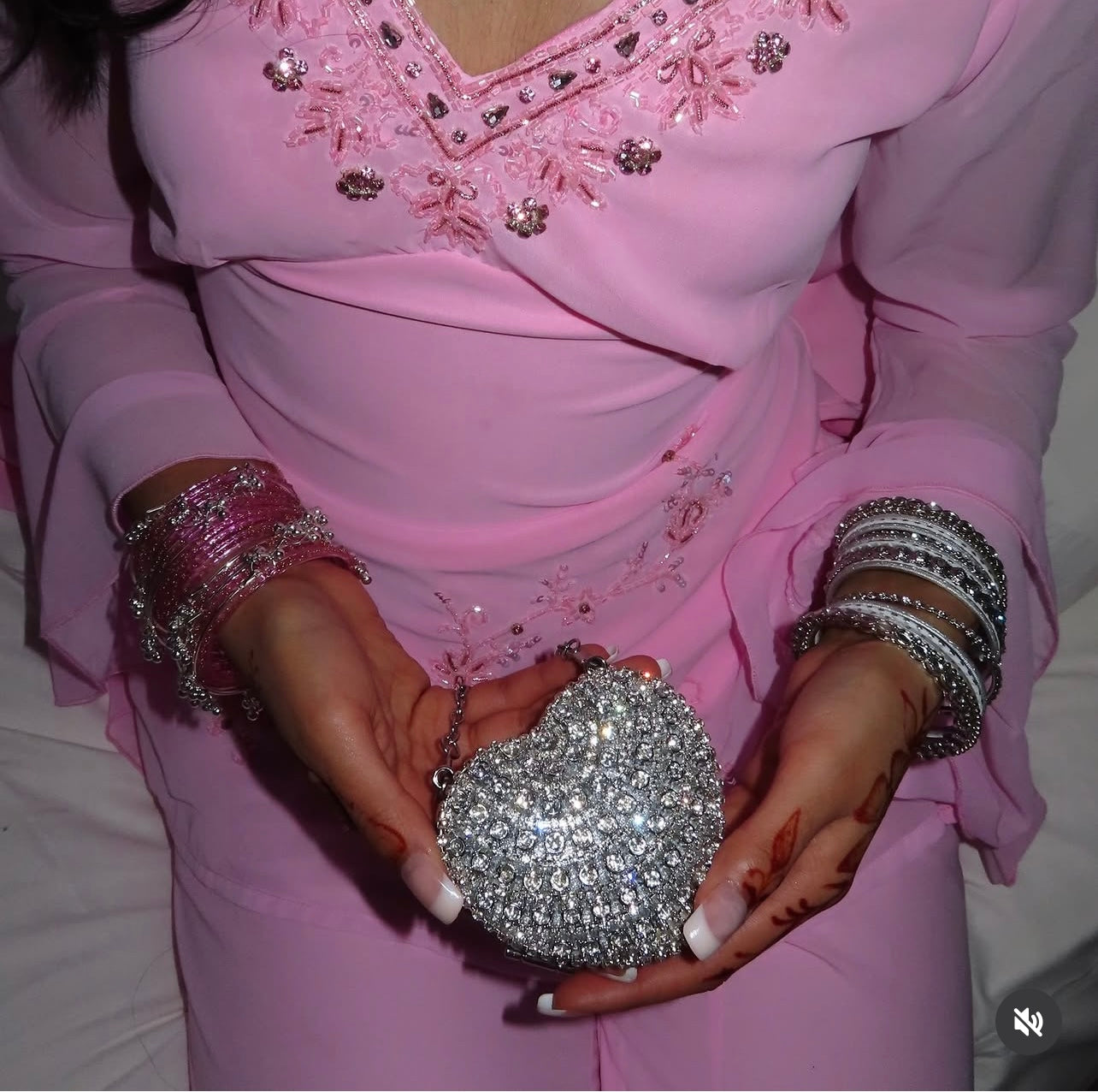 Kayenat mini clutch bag ~ Silver