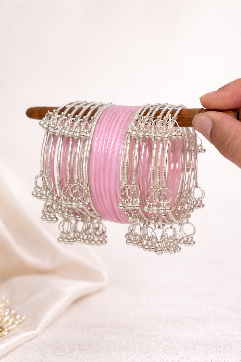 Kashya Bangles ~ silver (set of 8)