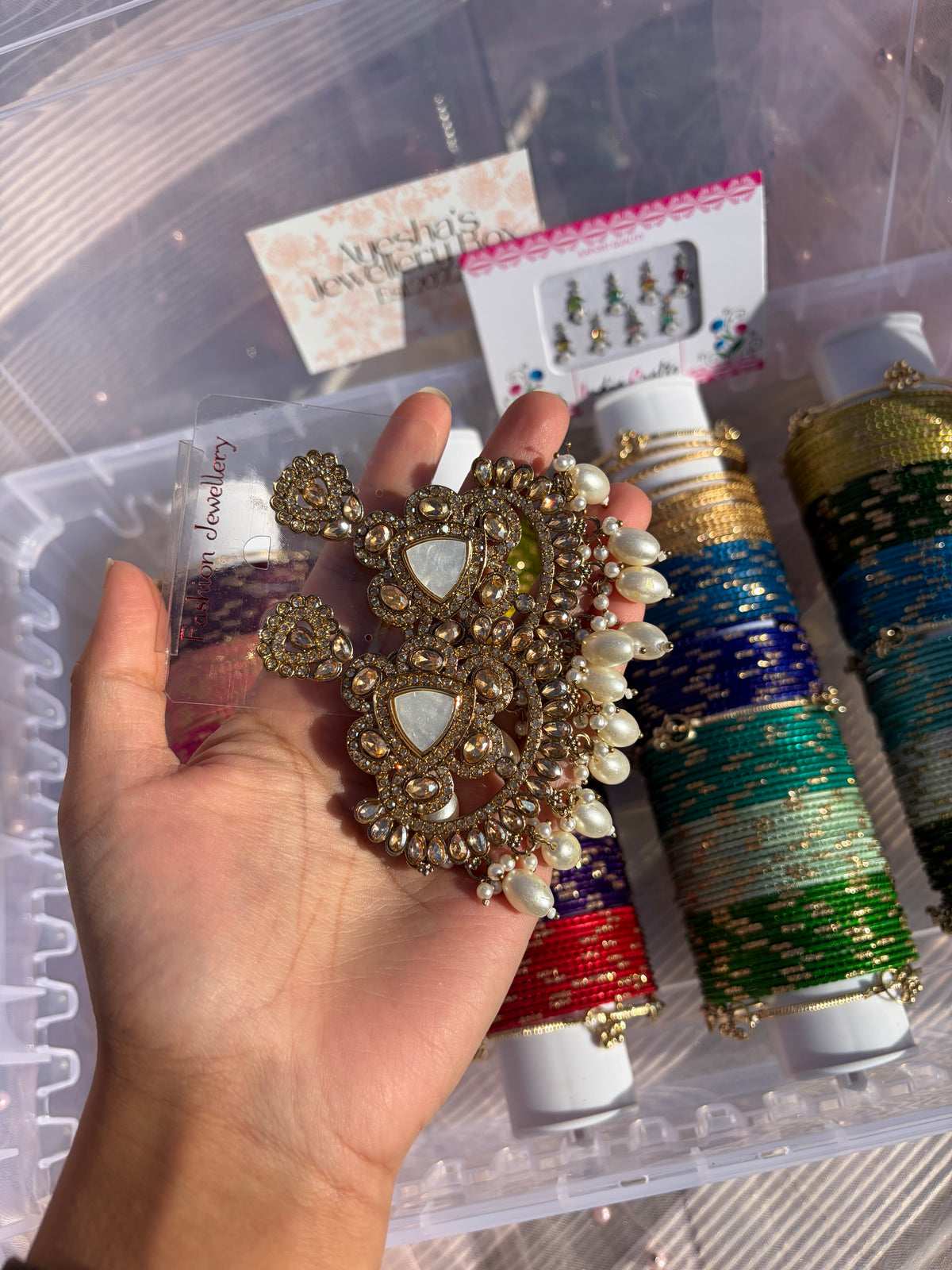 Glitter bangle box gift set