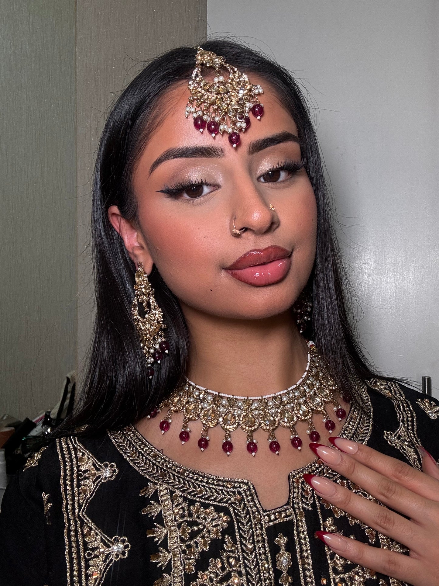 Farah jewellery set~ Dark purple