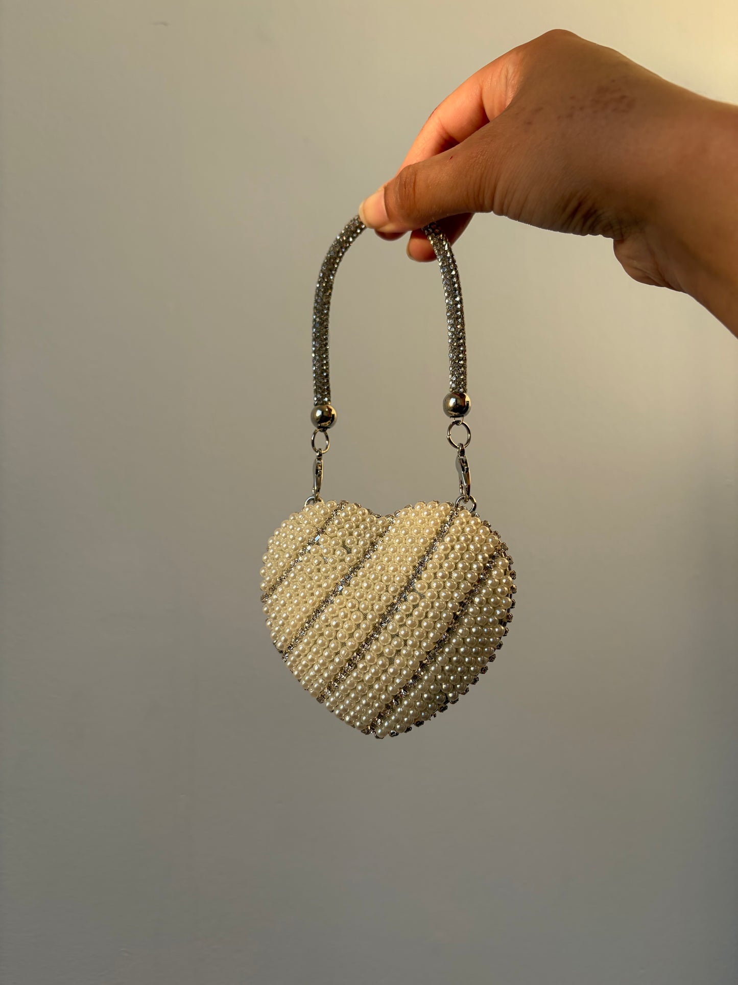 Reeha mini clutch bag ~Silver