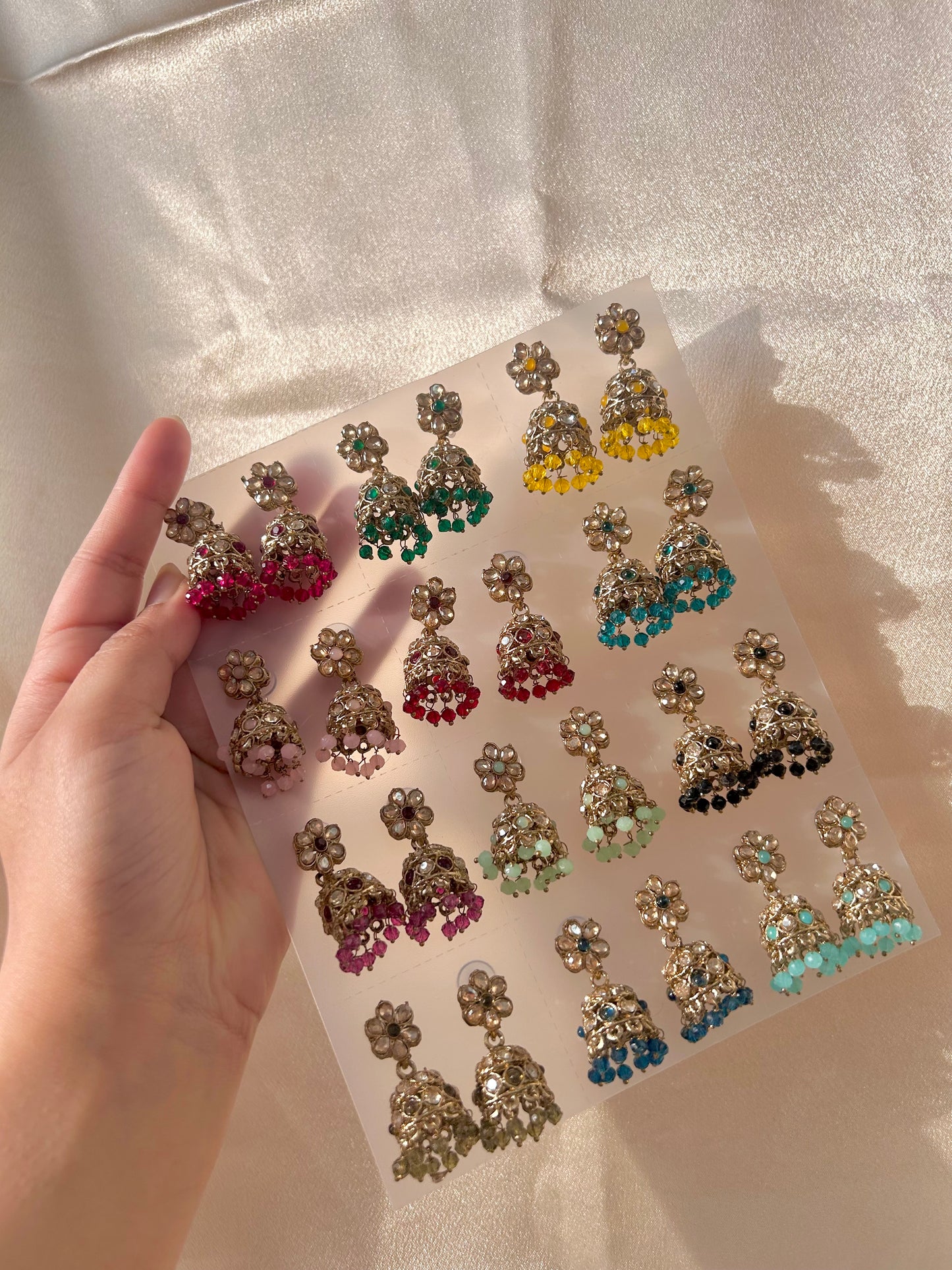 Natalia mini jhumka set (colours vary)
