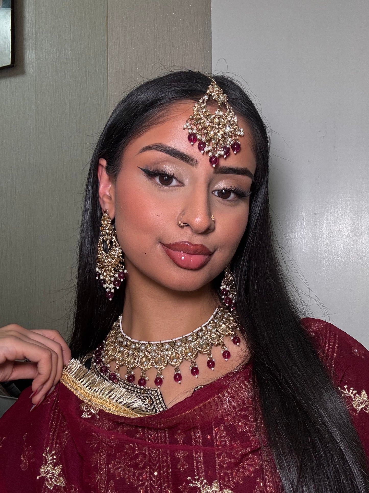 Farah jewellery set~ Dark purple
