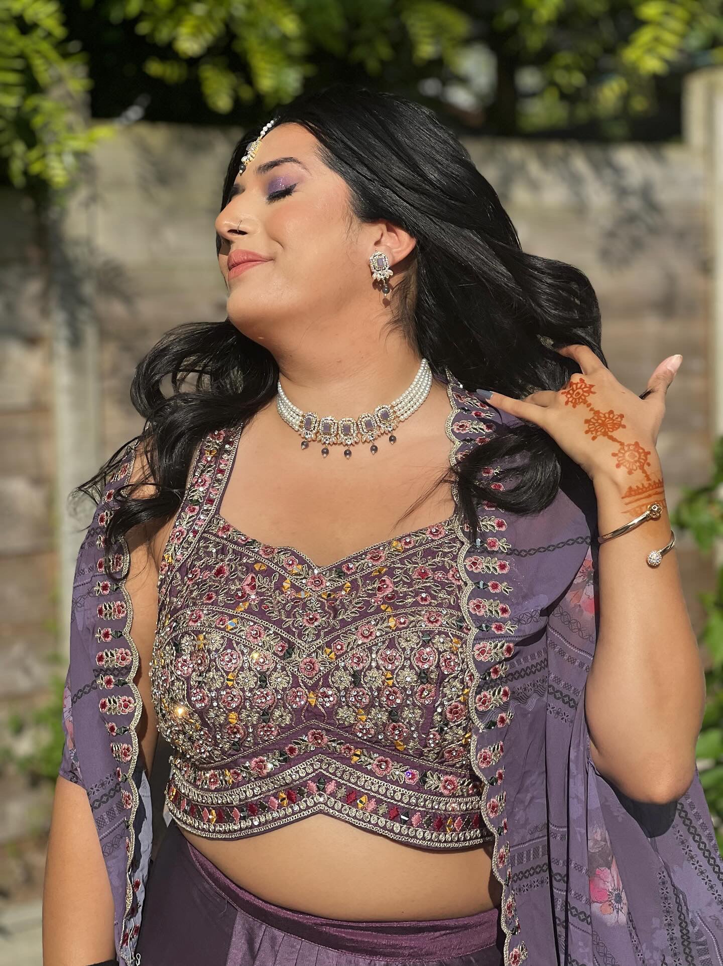Nusrat jewellery set -pearl grey