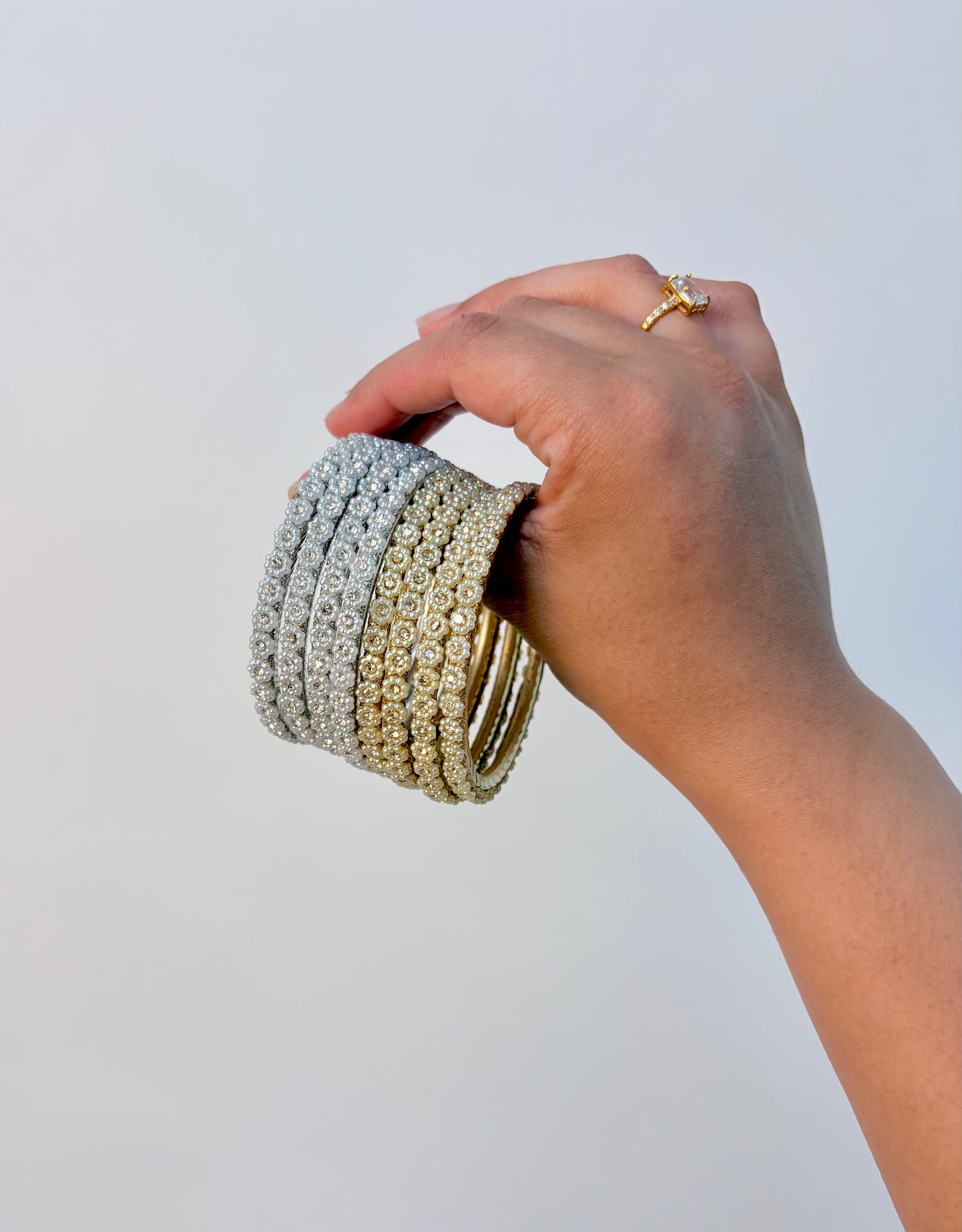 Sabeena floral bangles ~Gold