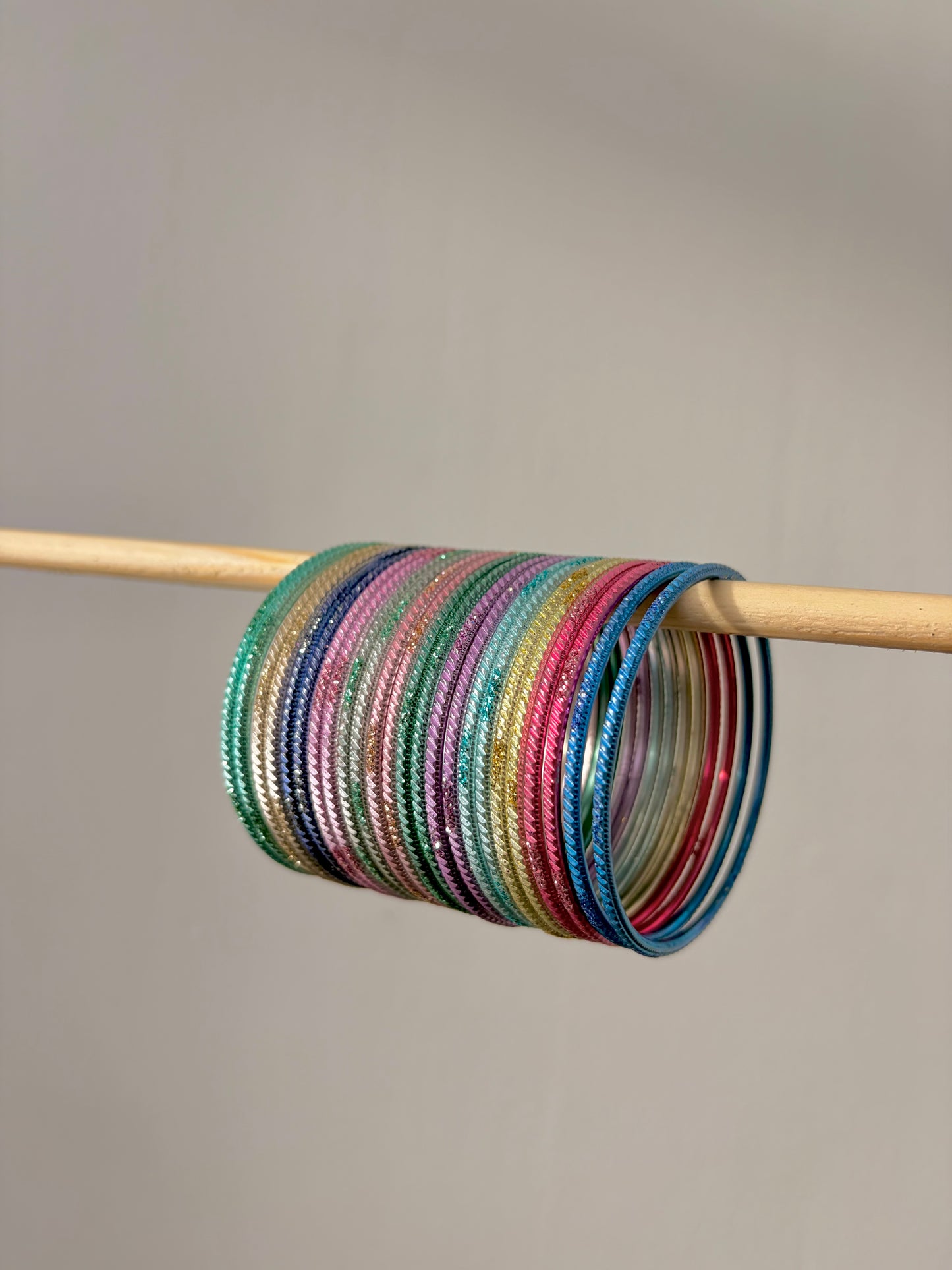 Pastel multi metal bangles ~ petite sizes