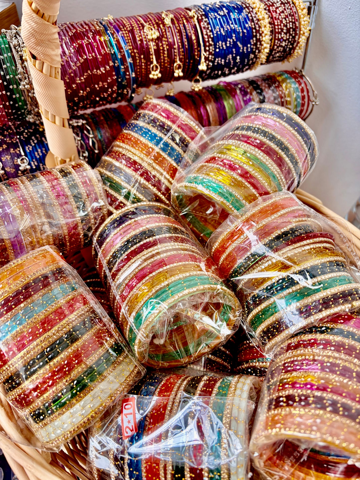 Glass bangle combo sets