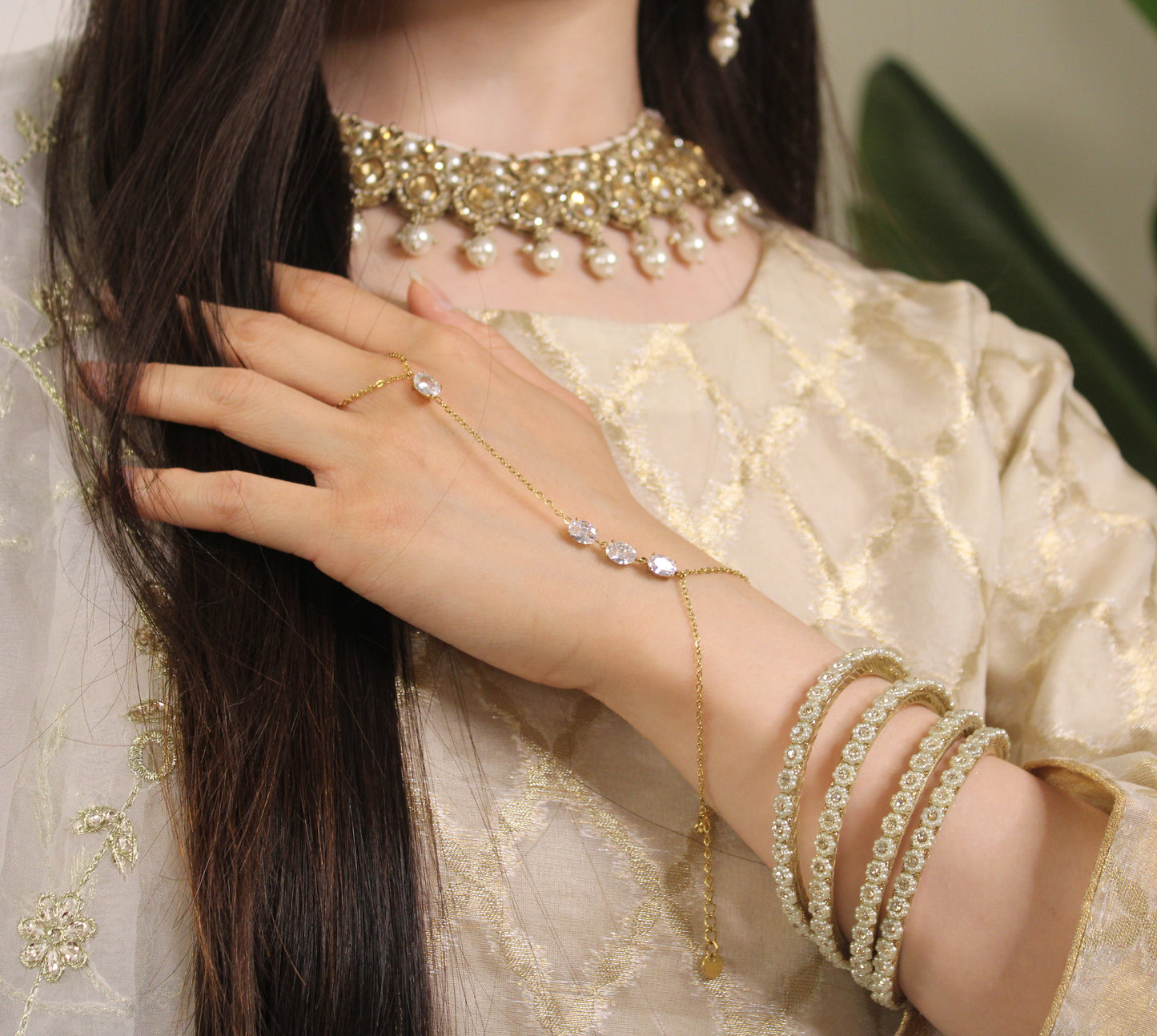 Sabeena floral bangles ~Gold