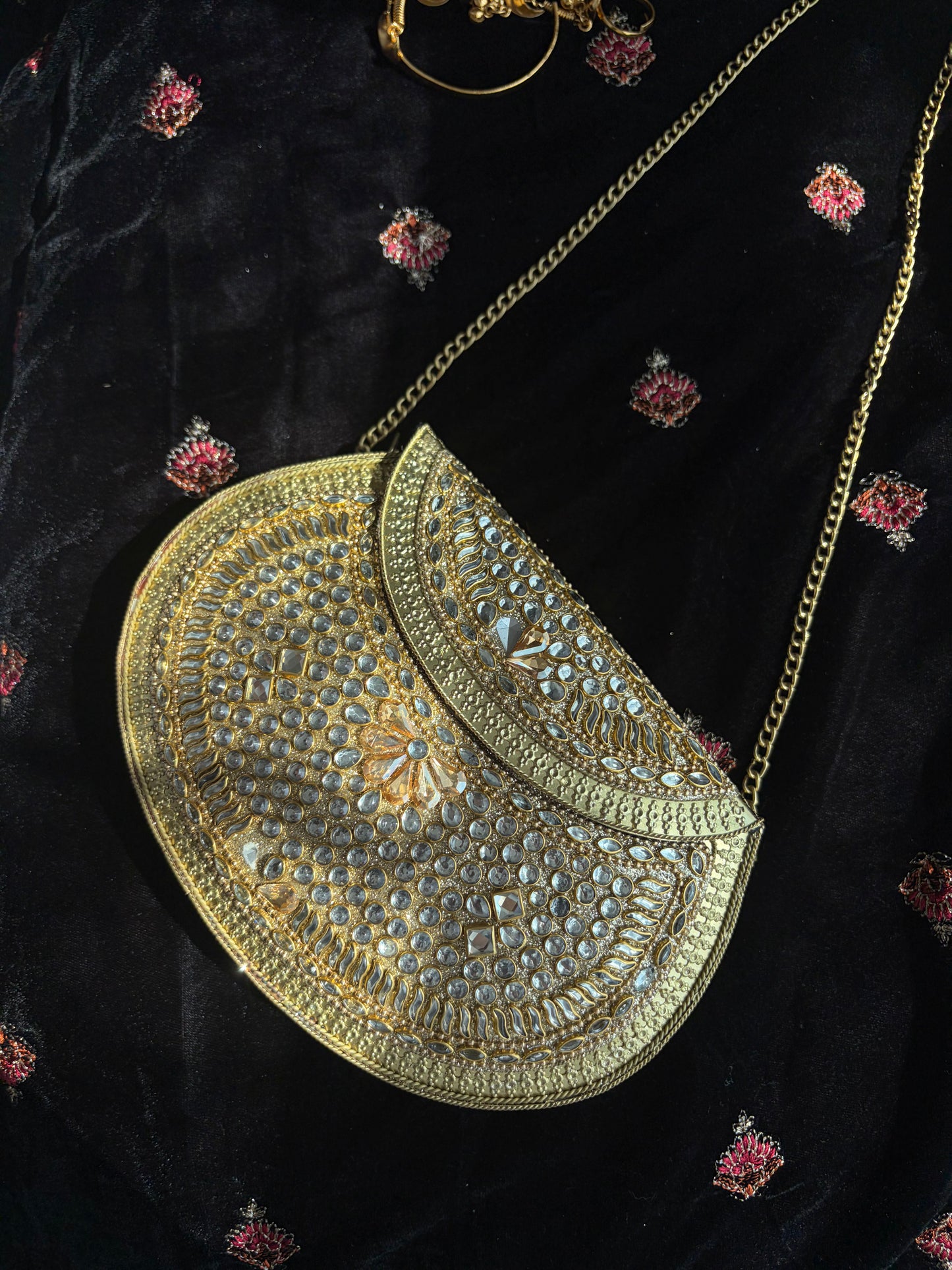 Irza kundan clutch bag
