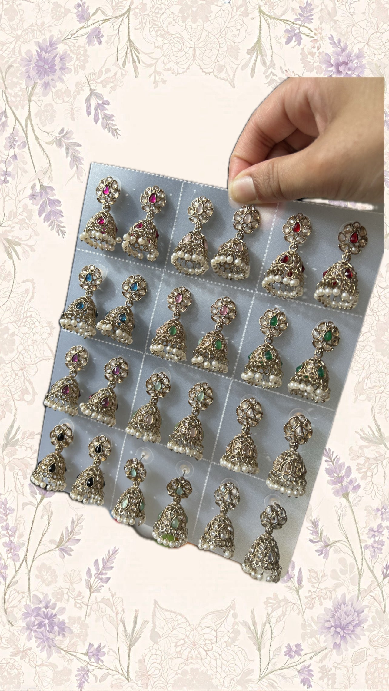 Nadia mini jhumka set