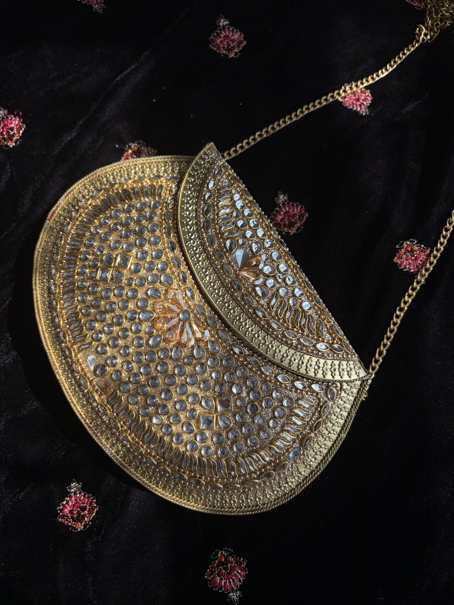 Irza kundan clutch bag