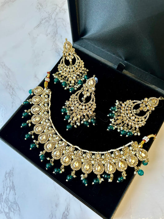 Farah jewellery set~ Green