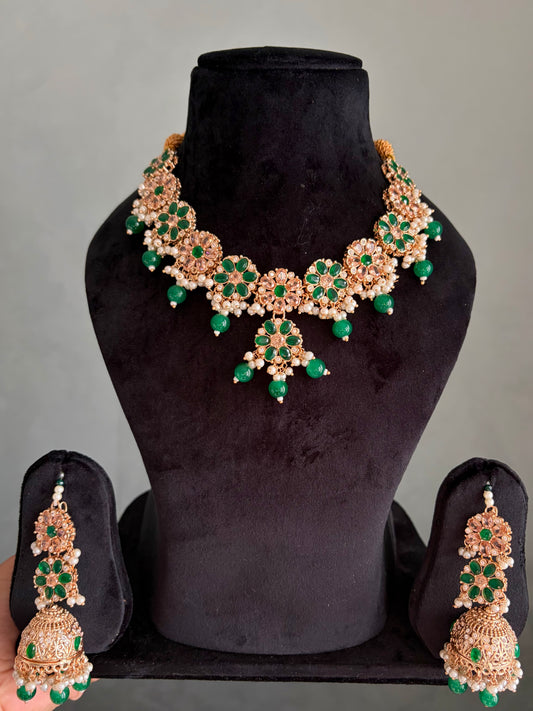 One off- Green pearl party set
