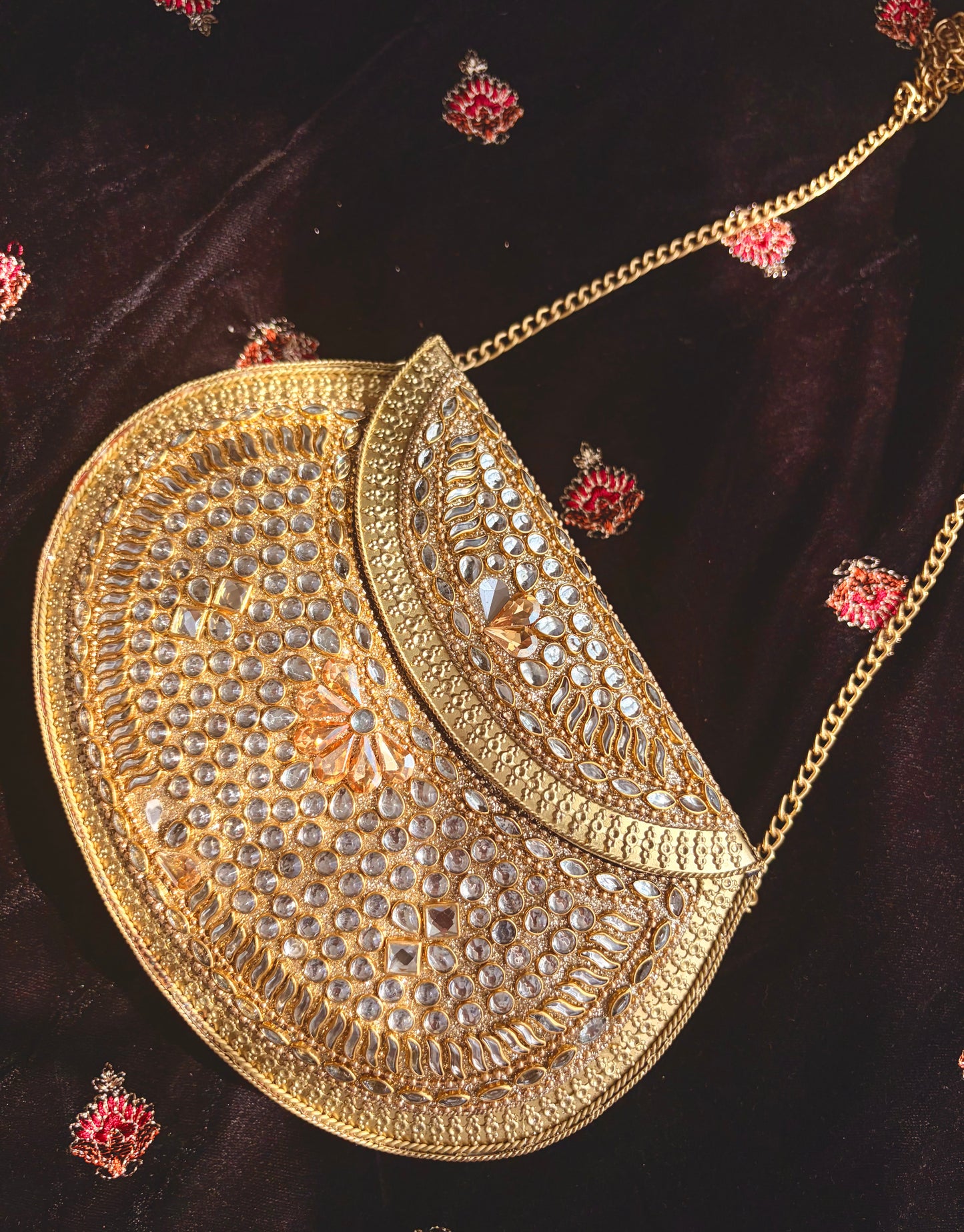 Irza kundan clutch bag