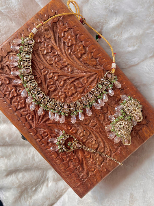 Preeti set ~ Pink & Green