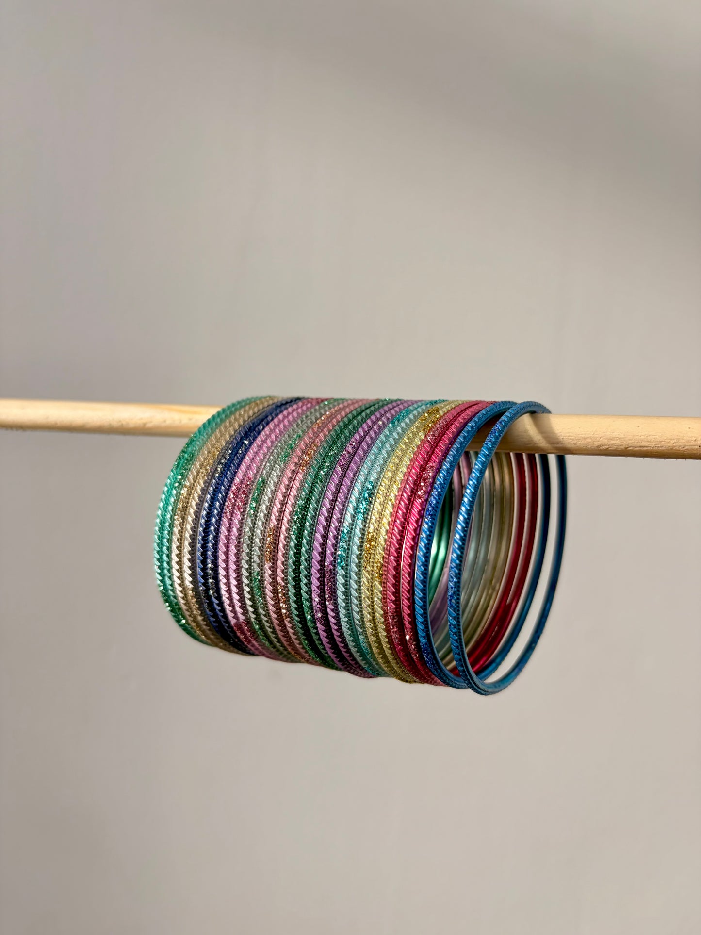 Pastel multi metal bangles ~ petite sizes