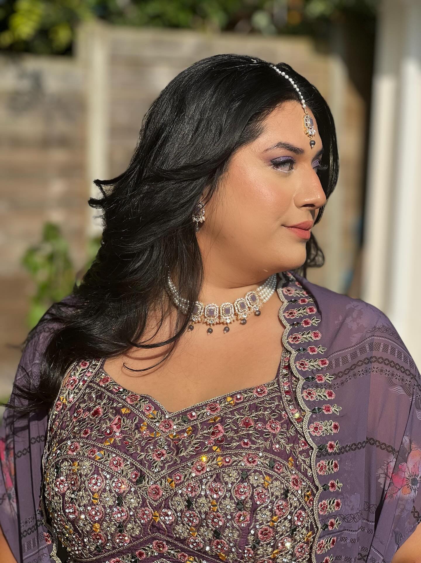 Nusrat jewellery set -pearl grey