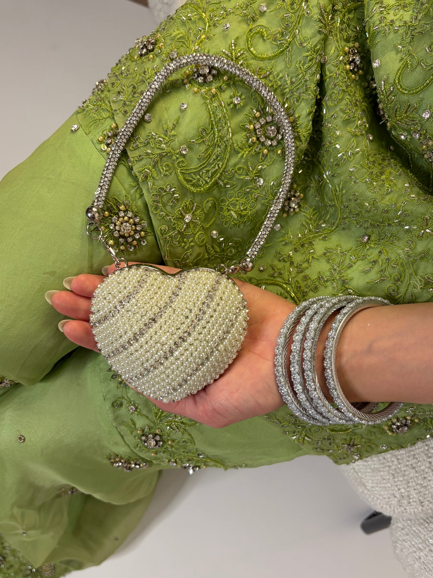 Sabeena floral bangles ~Silver